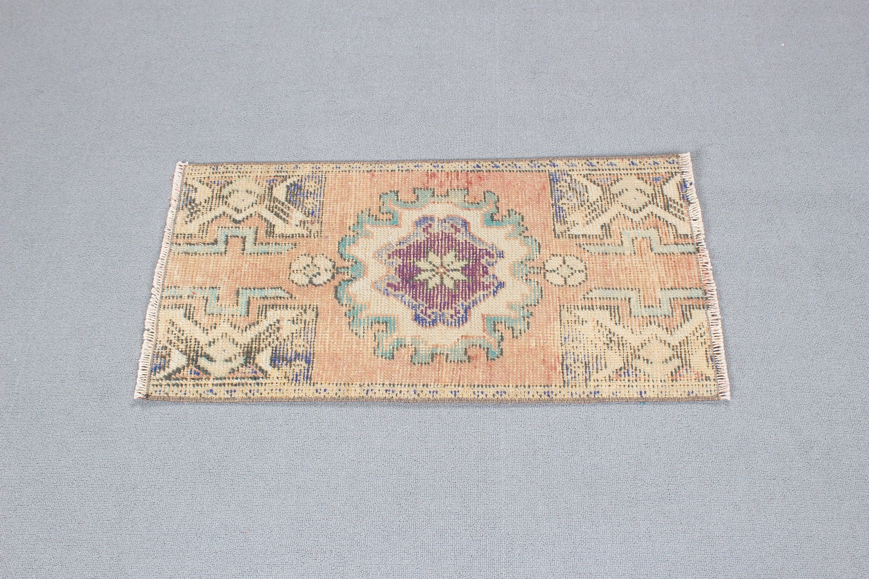 Statement Rugs, Small Area Rug, Car Mat Rugs, Turkish Rugs, Beige Bedroom Rug, 1.4x2.7 ft Small Rug, Boho Rug, Oriental Rugs, Vintage Rugs