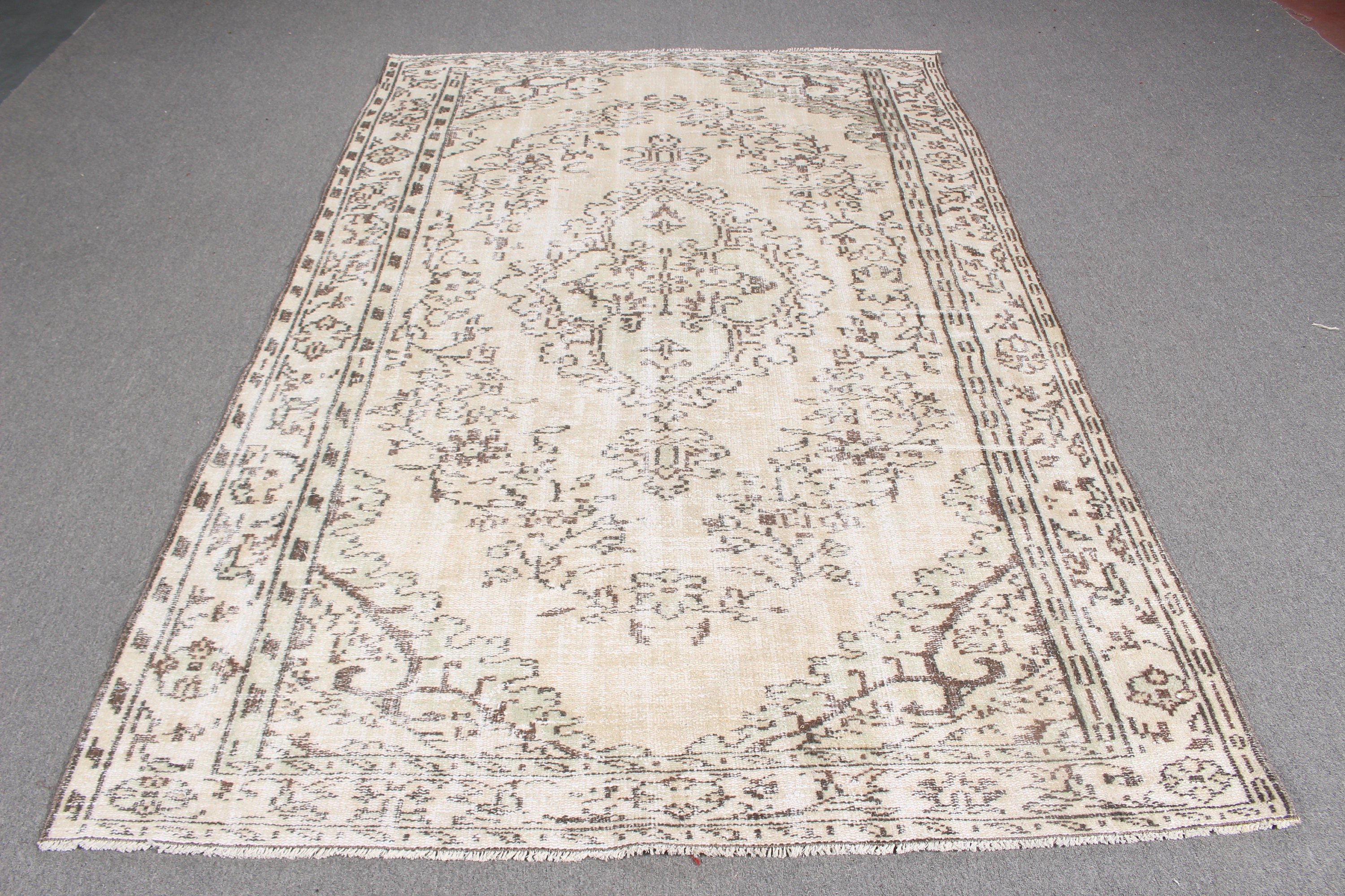 Turkish Rugs, Beige Modern Rugs, Cool Rug, Vintage Rugs, Moroccan Rugs, 5.2x8.3 ft Large Rug, Large Vintage Rugs, Dining Room Rugs