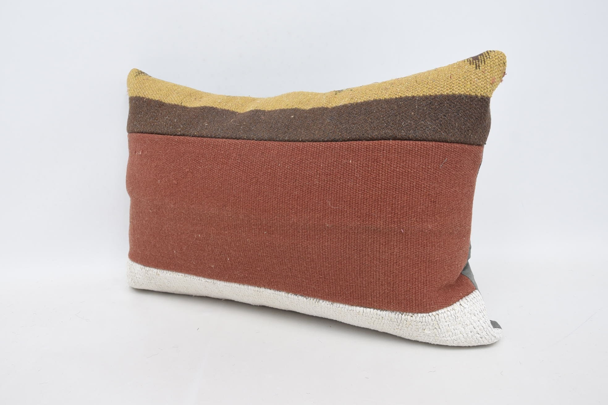 Interior Designer Pillow, Vintage Kilim Pillow, Kilim Rug Pillow Sham, Antique Pillows, Couch Cushion Case, 16"x24" Red Cushion Case