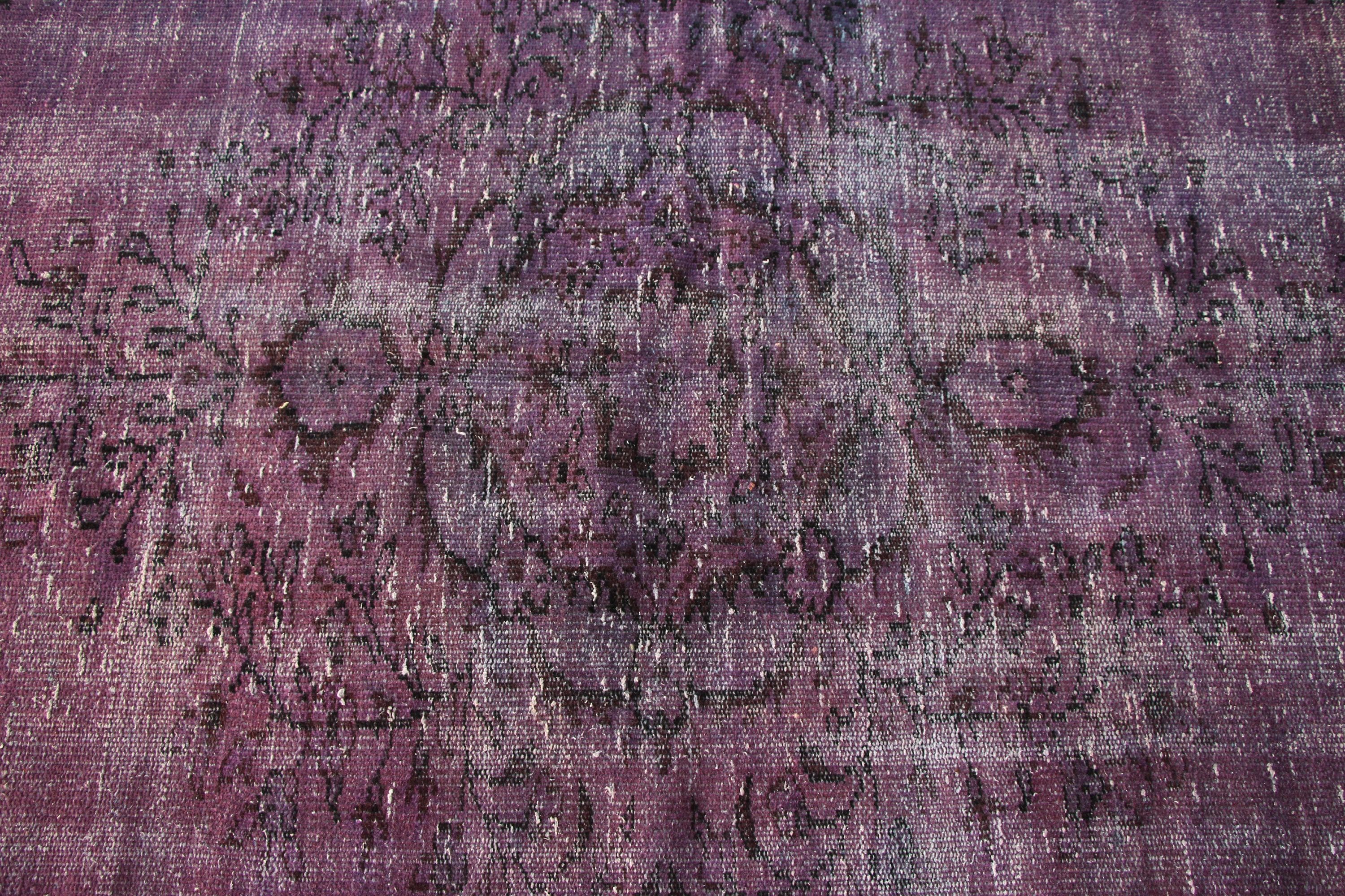 Vintage Rugs, Rugs for Area, Purple Wool Rugs, Bedroom Rugs, Dining Room Rug, Turkish Rugs, Antique Rug, 4.1x6.4 ft Area Rug, Muted Rug