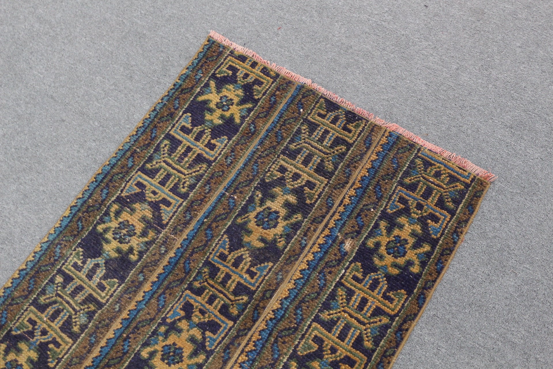 Brown Floor Rug, Car Mat Rug, Bath Rug, Rugs for Wall Hanging, Vintage Rugs, Wool Rug, Kitchen Rug, Turkish Rug, 2.6x3.3 ft Small Rug