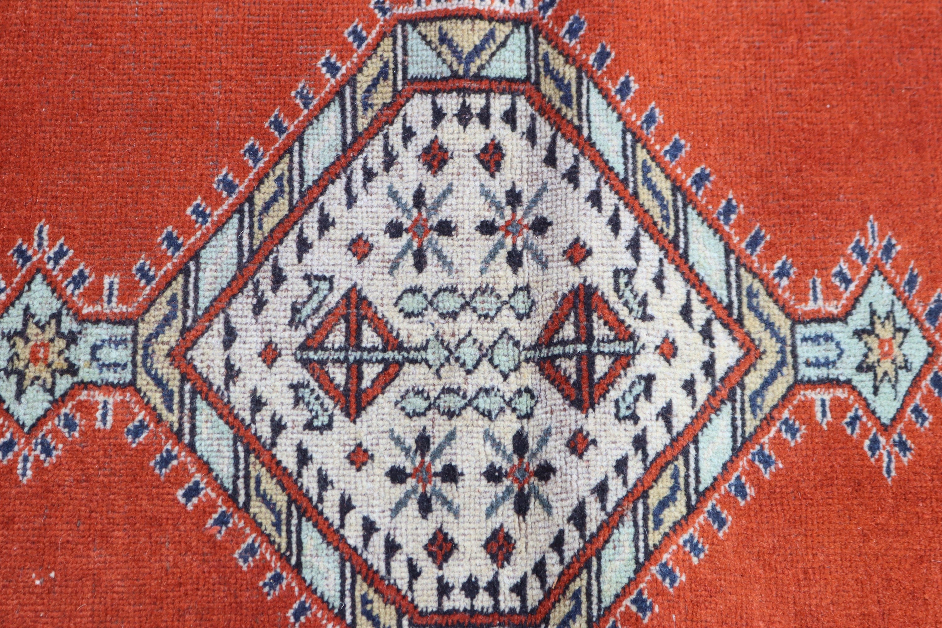 Rugs for Small Boho, Wall Hanging Rug, Boho Rugs, Neutral Rugs, Vintage Rugs, 2.6x4.8 ft Small Rugs, Turkish Rug, Orange Bedroom Rug