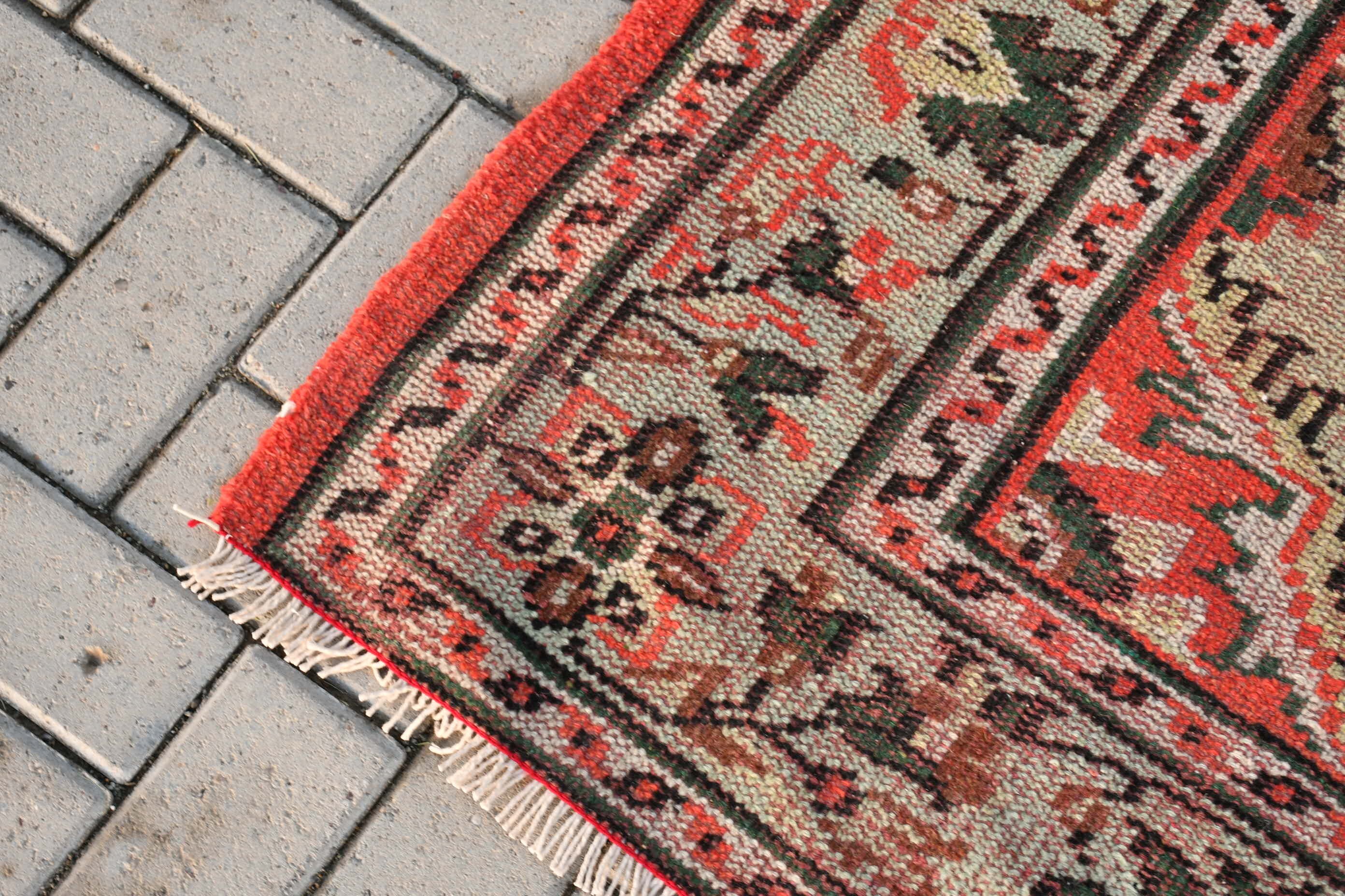 Vintage Decor Rug, 6.2x8.9 ft Large Rug, Living Room Rug, Red Oriental Rugs, Bedroom Rugs, Floor Rugs, Oushak Rug, Vintage Rug, Turkish Rug