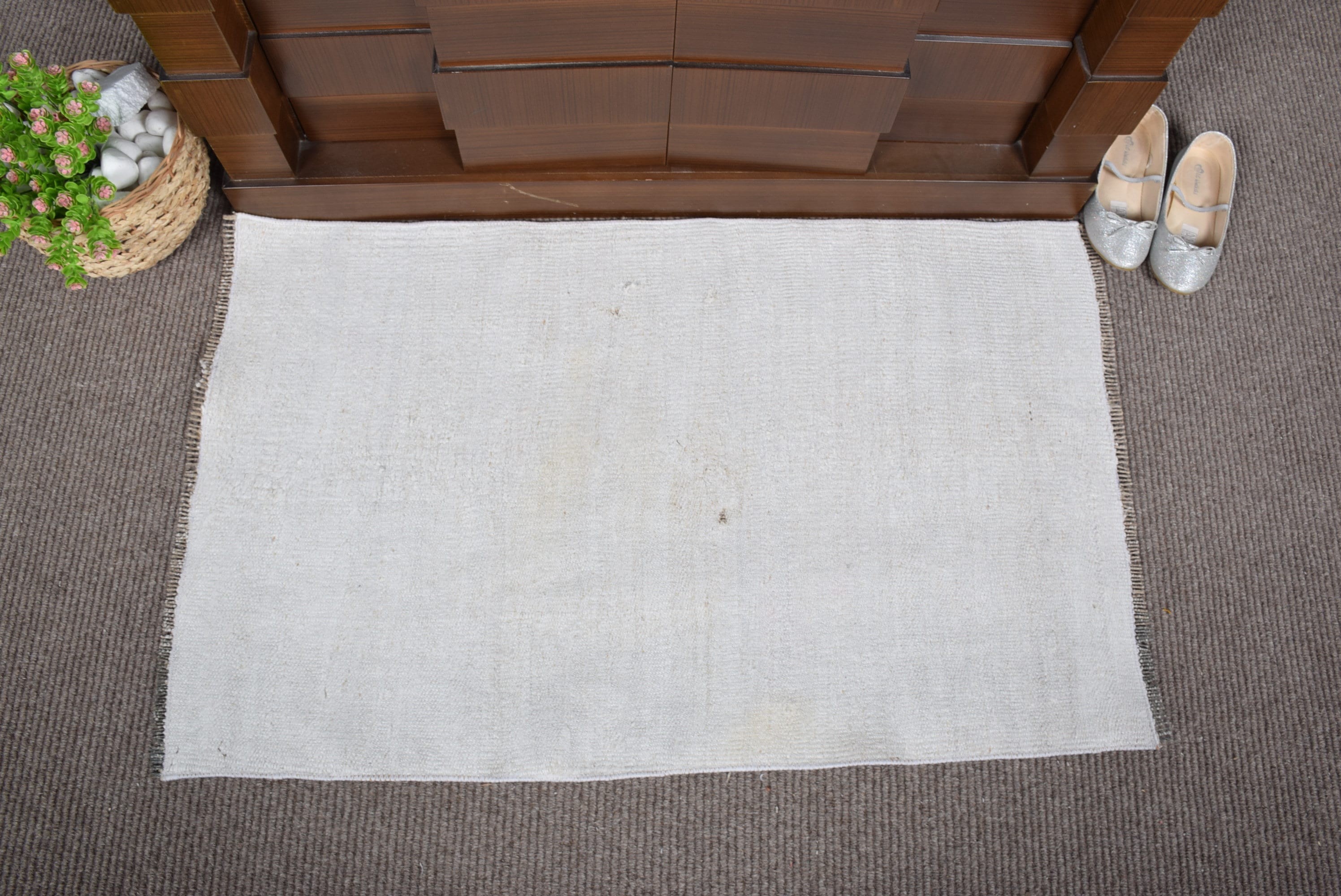 Türk Halısı, Mutfak Halısı, Bej Anadolu Halısı, Banyo Halıları, Vintage Halı, Harika Halılar, 2x3,3 ft Küçük Halı, Anadolu Halıları, Araba Mat Halısı