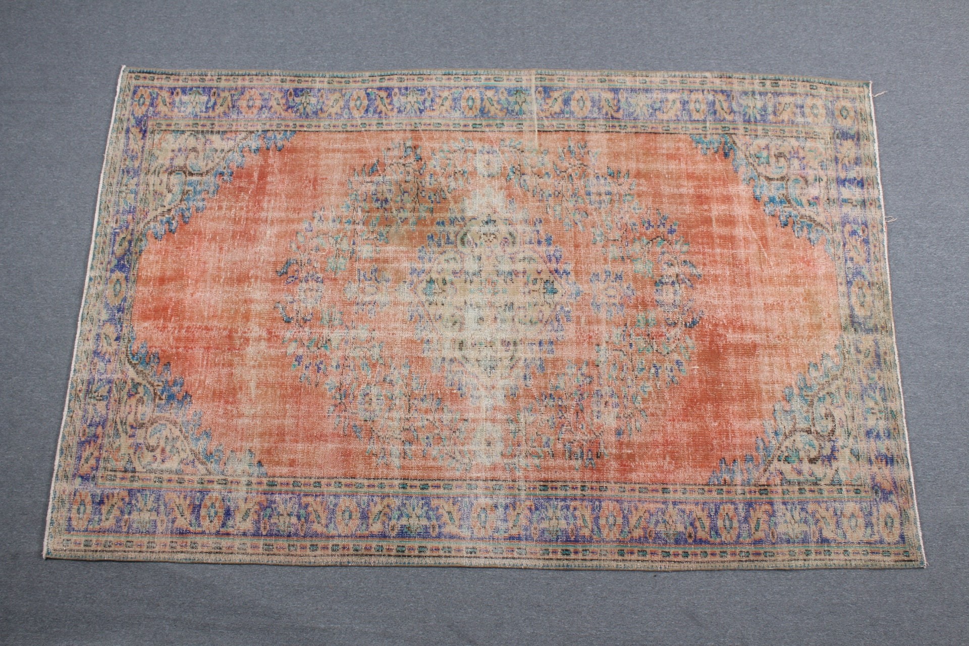 Kırmızı Yatak Odası Halıları, Anadolu Halısı, Vintage Halılar, Türk Halısı, Salon Halısı, Yemek Odası Halısı, Etnik Halılar, 6.1x9.3 ft Büyük Halılar