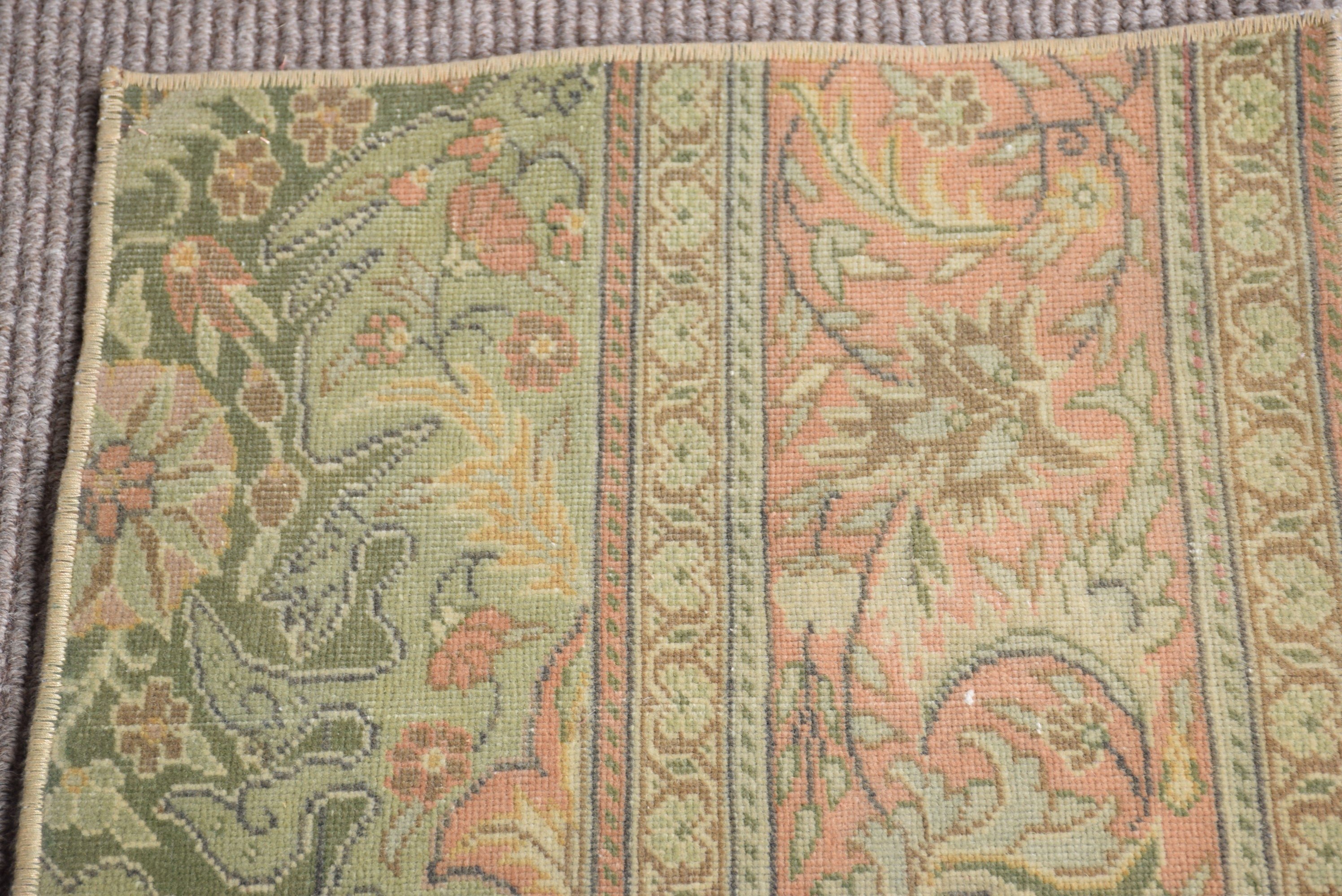 Home Decor Rugs, Pink Home Decor Rugs, Bath Rug, Office Rug, Vintage Rug, 1.5x3.2 ft Small Rug, Antique Rugs, Turkish Rug, Bathroom Rug