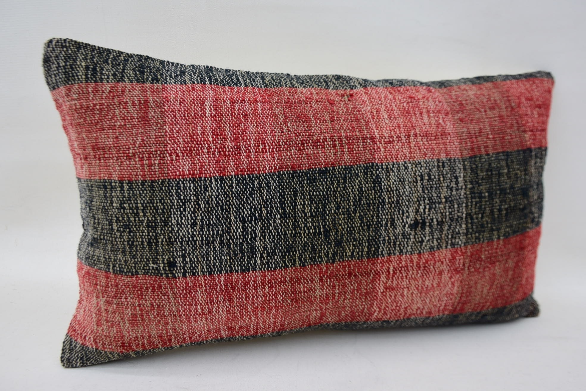 Goblen Yastık Kılıfı, Kanepe Yastık, 12"x20" Mavi Yastık Kılıfı, Deniz Atma Minderi, Kilim Minder Sham, Vintage Yastık