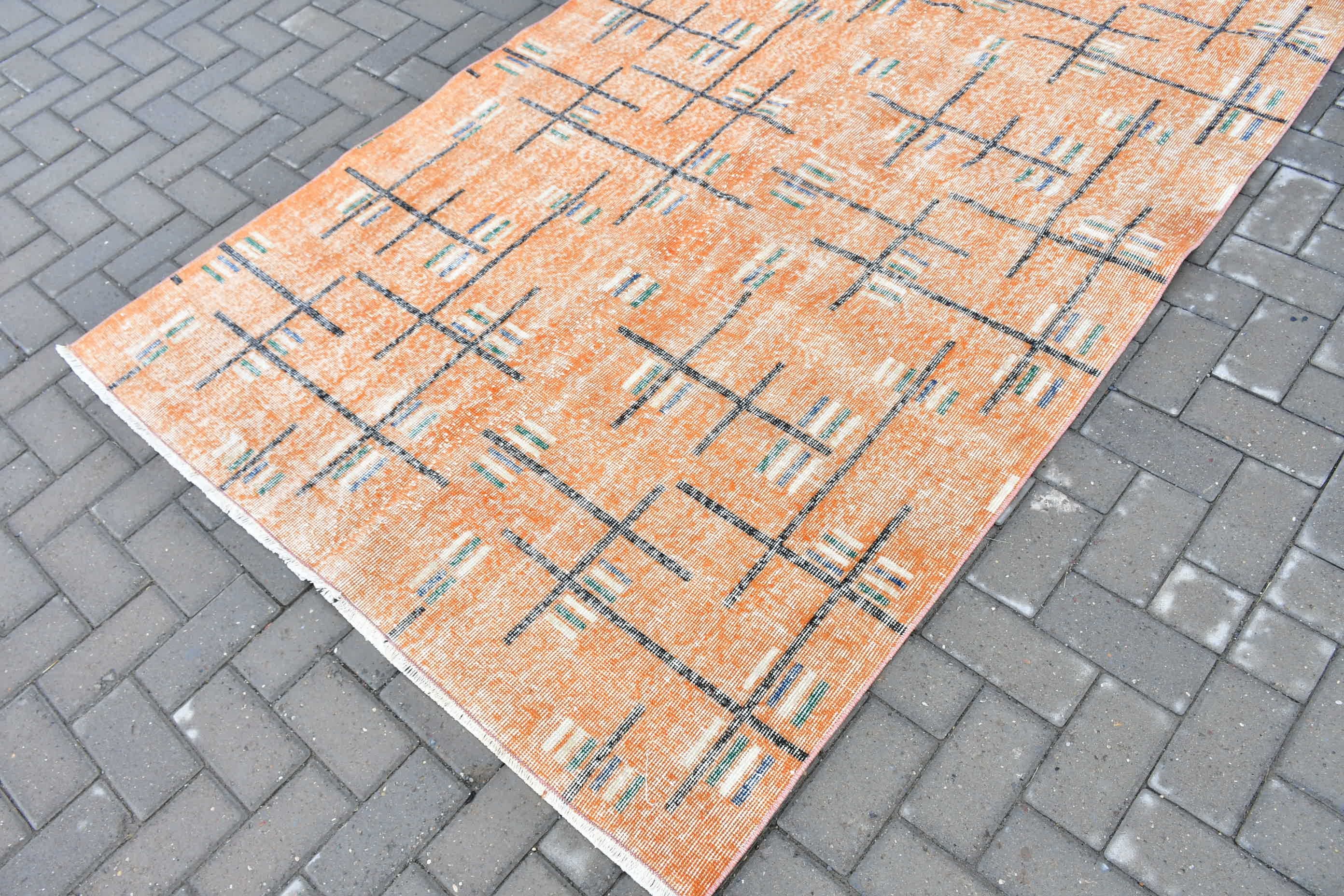 Turkish Rug, Home Decor Rugs, Dorm Rugs, Indoor Rug, Dining Room Rug, Kitchen Rug, Orange  4.8x8.3 ft Area Rug, Vintage Rugs