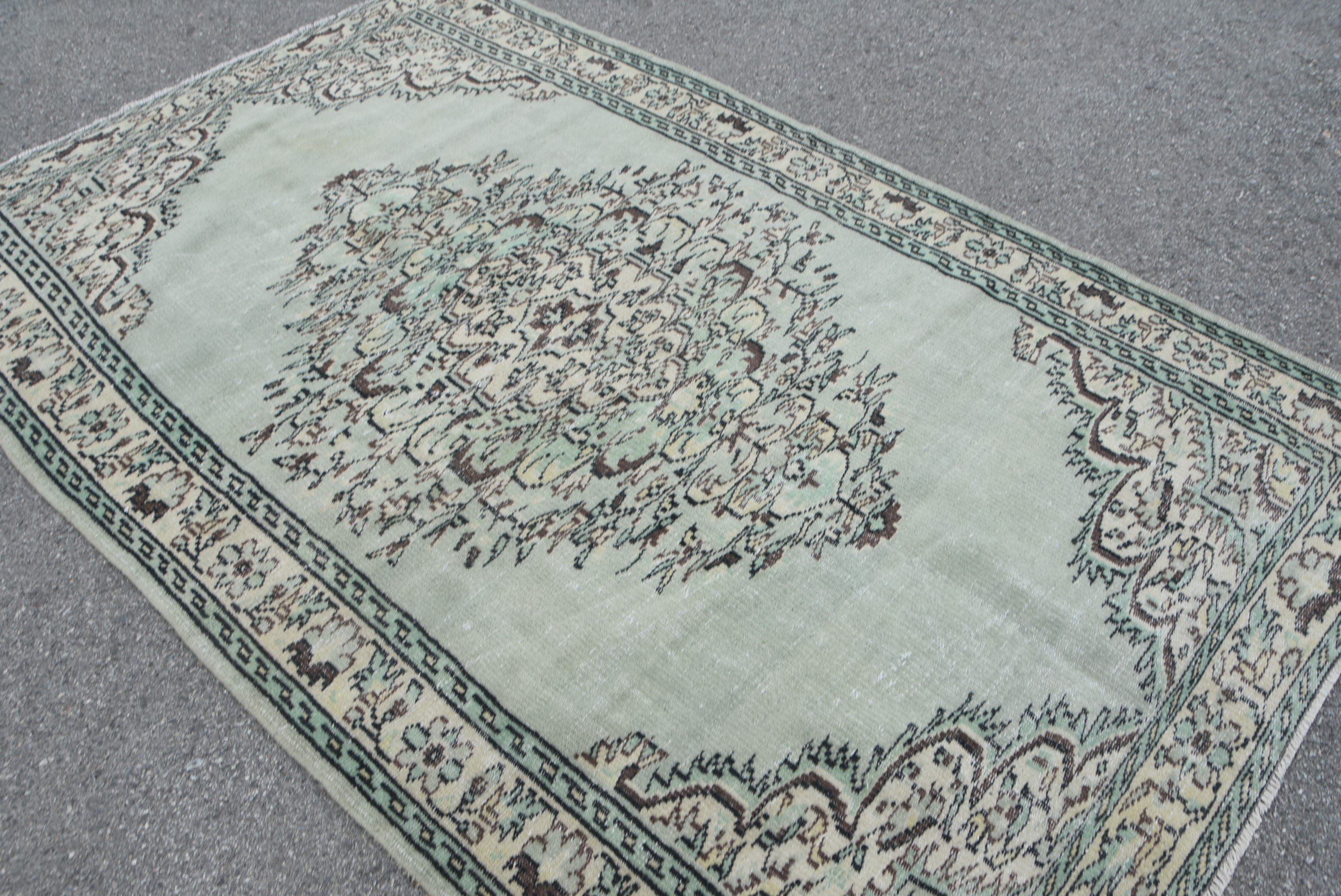 Eklektik Halılar, Vintage Halı, 5.2x8.4 ft Büyük Halı, Yatak Odası Halıları, Oturma Odası Halıları, Türk Halıları, Oushak Halısı, Yün Halısı, Yeşil Anadolu Halısı