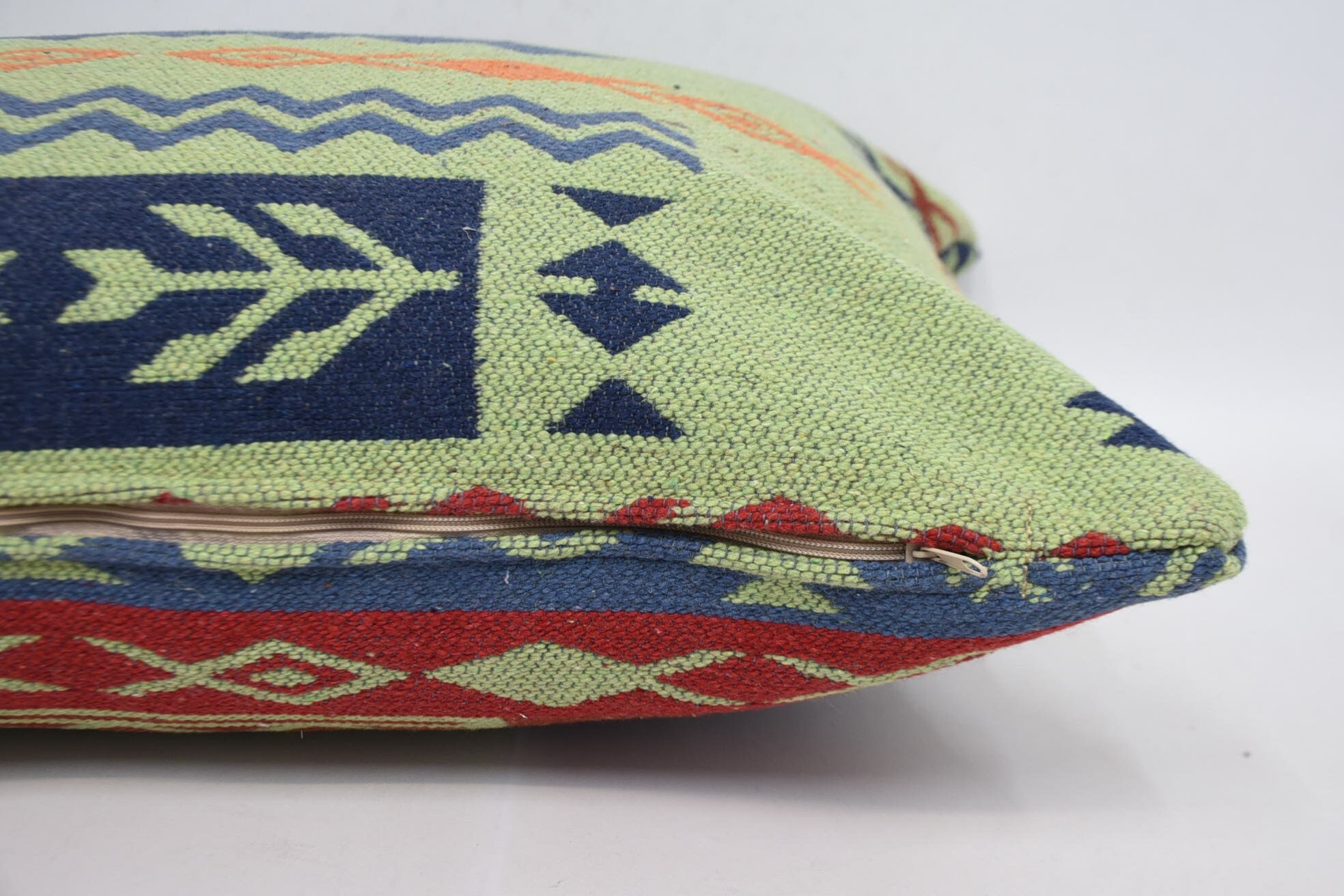 Vintage Kilim Pillow, Handmade Kilim Cushion, 20"x28" Blue Pillow Case, Decorative Throw Pillow Sham, Pet Pillow Case, Pillow for Sofa