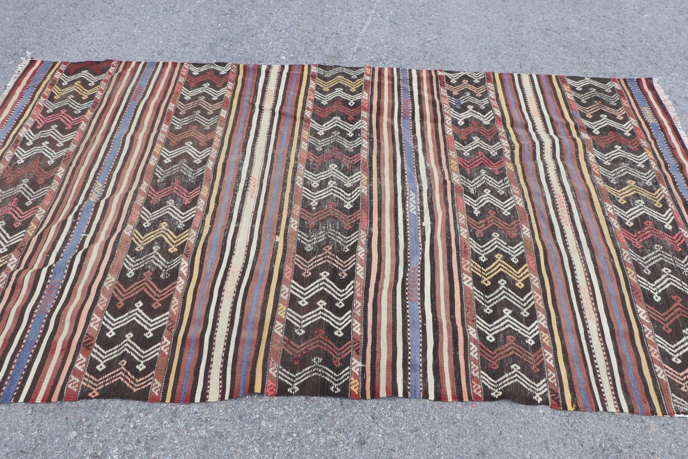 Oushak Rug, Beige Kitchen Rugs, Kilim, Moroccan Rugs, Turkish Rug, Vintage Rugs, Living Room Rug, Nursery Rug, 4.7x8.2 ft Area Rug, Art Rug