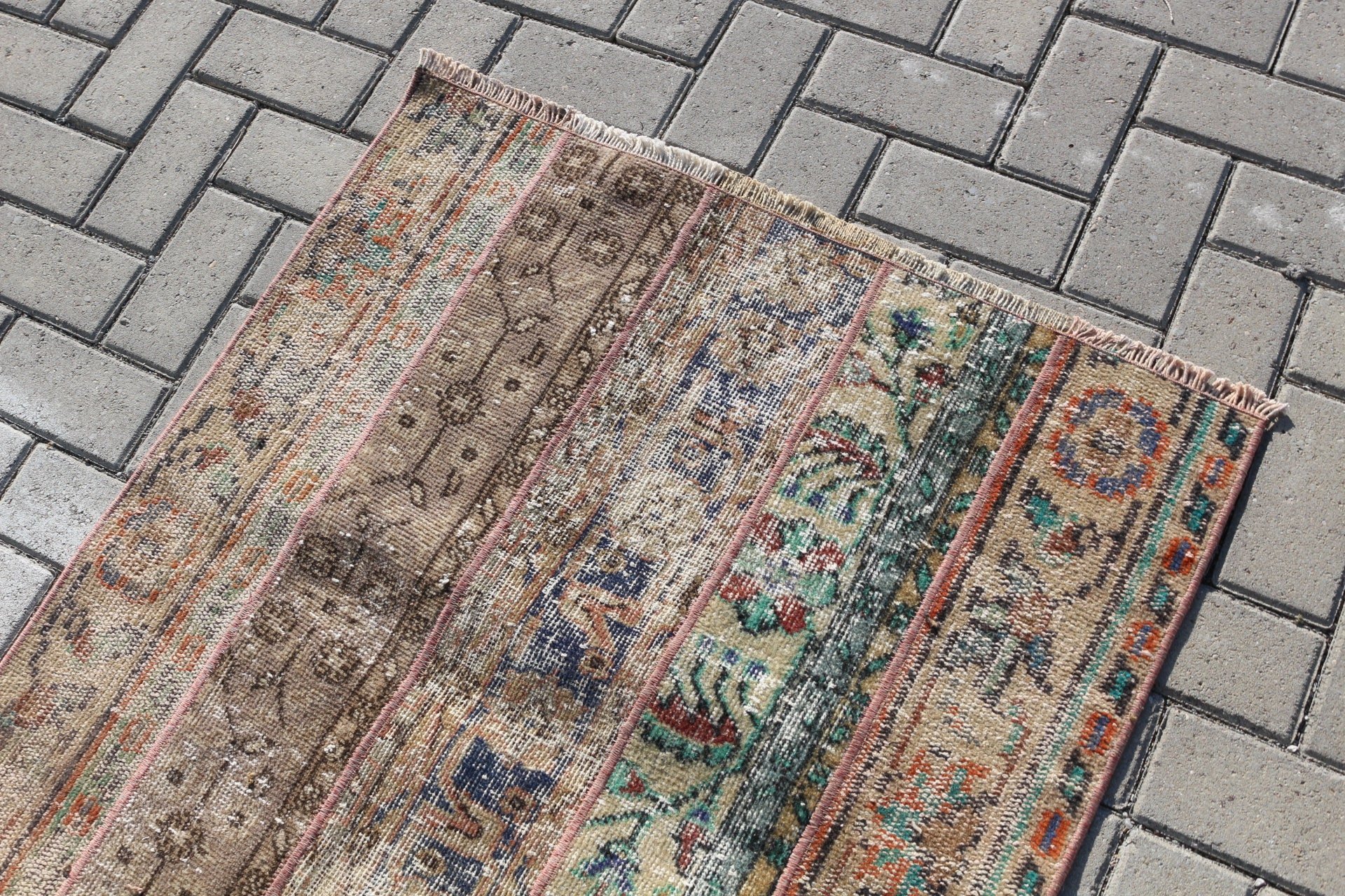 Organic Rug, Vintage Rug, Wall Hanging Rug, 2.9x3.5 ft Small Rug, Antique Rug, Turkish Rug, Bathroom Rug, Bedroom Rugs, Brown Floor Rug