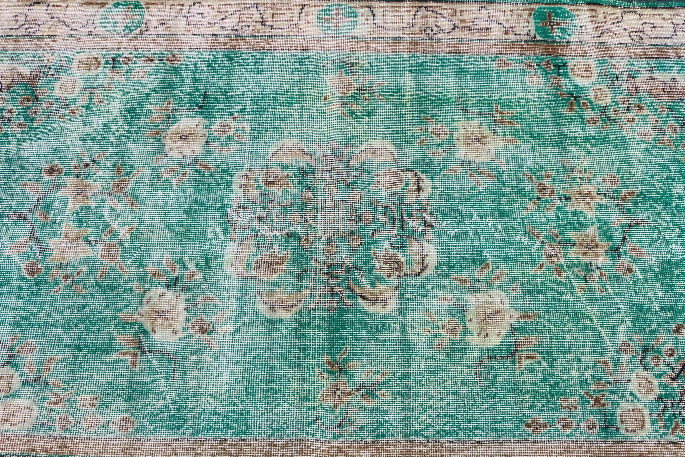 Bedroom Rugs, Green Moroccan Rugs, Oriental Rug, Art Rug, Vintage Rug, Dining Room Rugs, 3.8x6.5 ft Area Rug, Turkish Rugs, Kitchen Rugs
