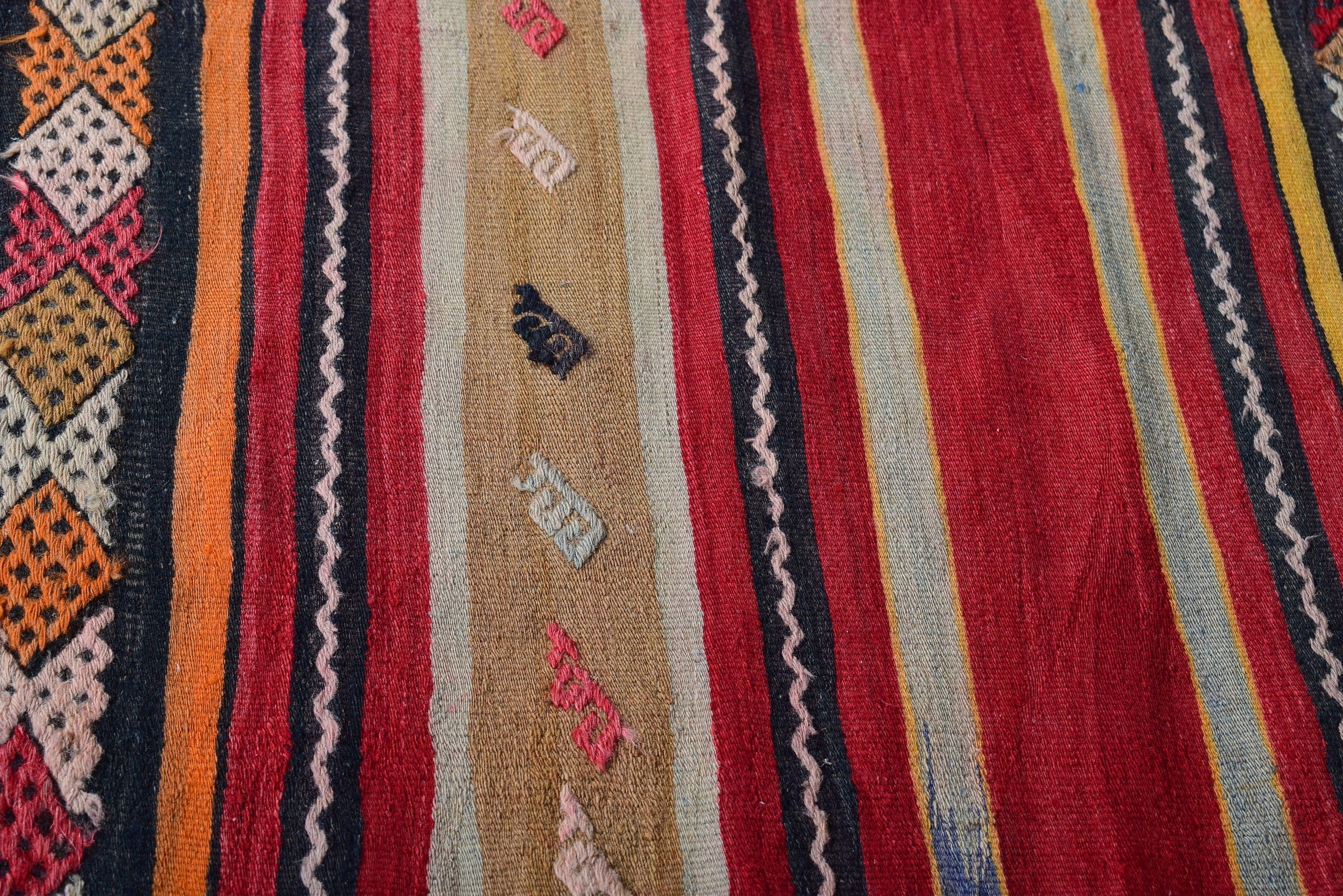 Antika Halılar, Kırmızı Antika Halı, Vintage Halılar, 2.5x6.1 ft Accent Halılar, Türk Halısı, Boho Halıları, Yatak Odası Halıları, Çocuk Halıları, Aztek Halısı, Kilim