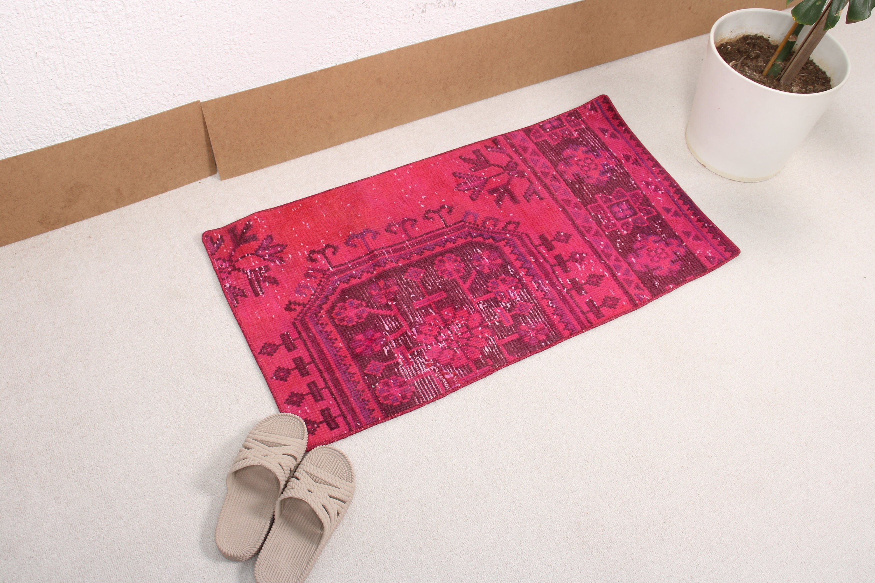 Türk Halısı, Lüks Halı, Küçük Boho Halıları, Araba Paspas Halıları, Düz Dokuma Halılar, Vintage Halılar, Pembe Soğuk Halı, 1.7x3.1 ft Küçük Halı, Mutfak Halısı