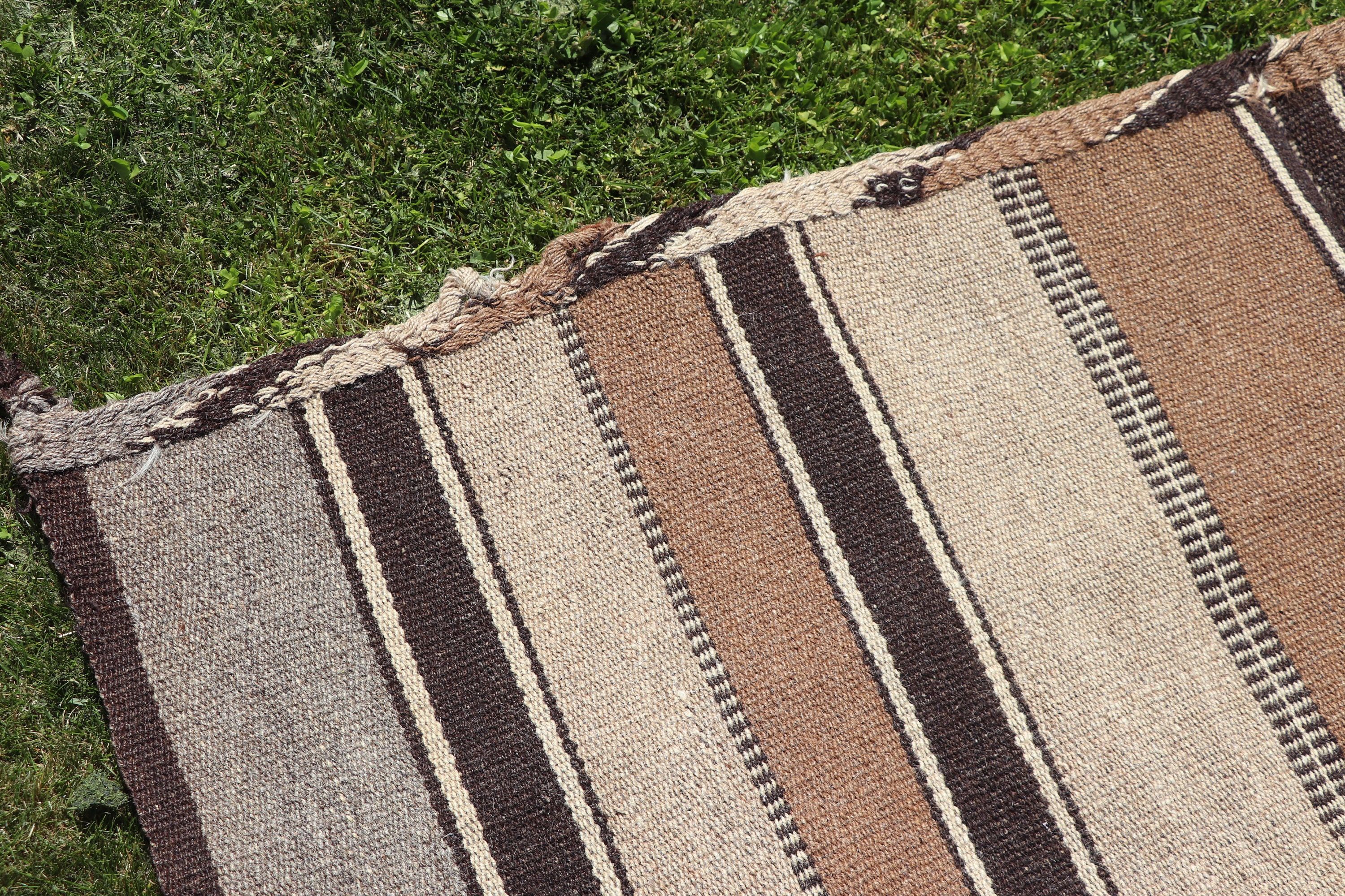 Türk Halıları, Bej Oryantal Halılar, Mutfak Halısı, İç Mekan Halısı, Vintage Halı, 5.2x5.5 ft Alan Halısı, Ev Dekorasyonu Halıları, Kilim, Yemek Odası Halısı