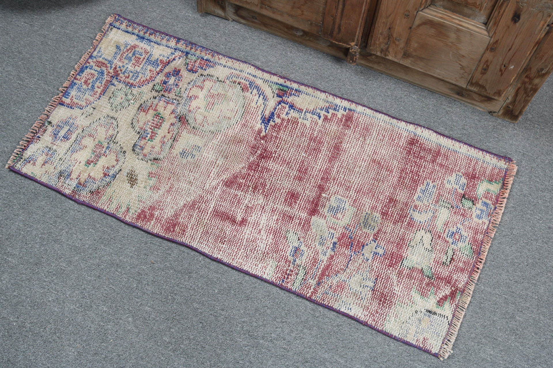 Purple Neutral Rug, Vintage Rug, Modern Rug, Rugs for Bath, Bedroom Rug, 1.6x3.4 ft Small Rug, Luxury Rugs, Turkish Rugs, Bath Rugs