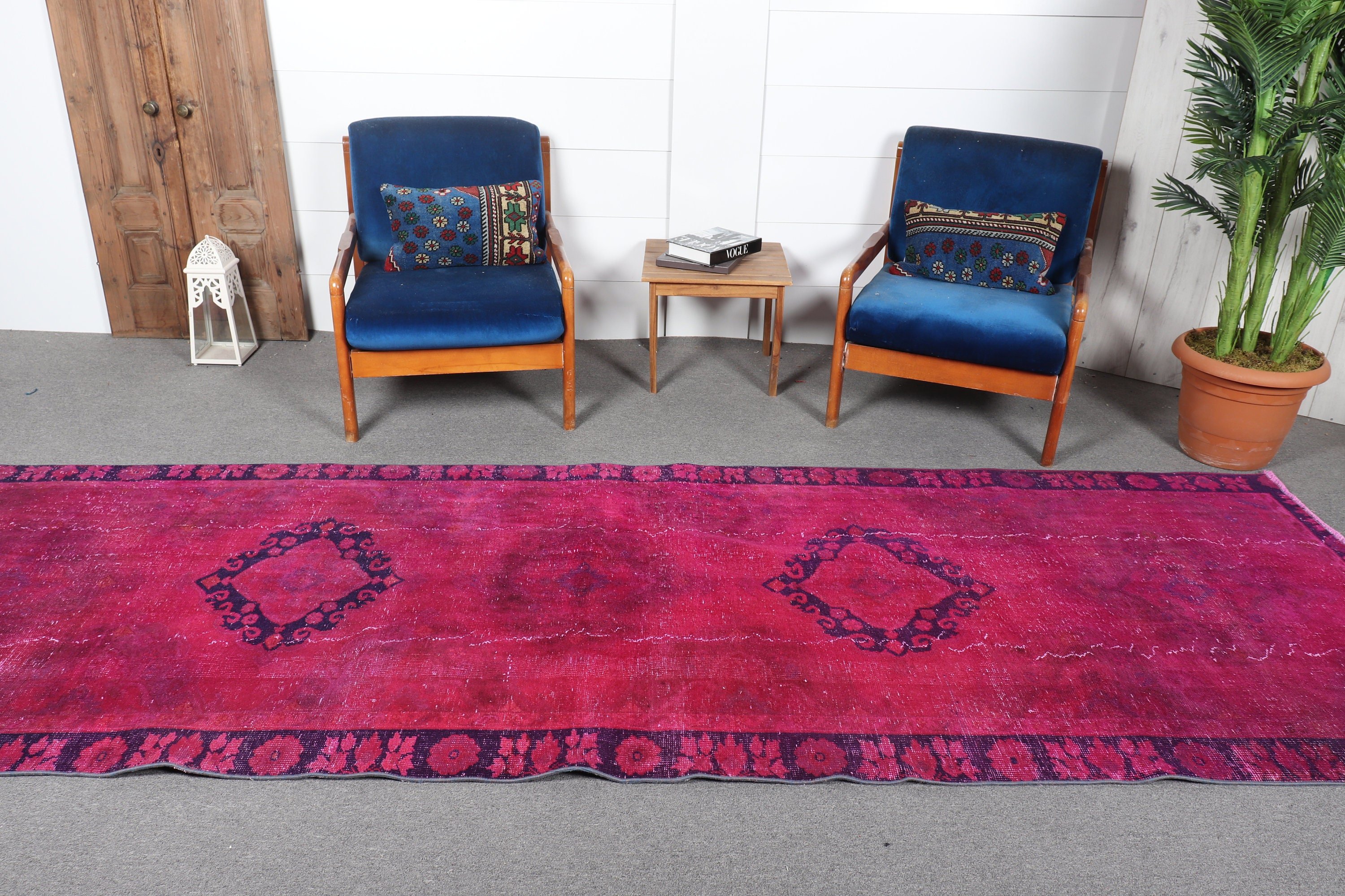 Pink Oushak Rugs, Antique Rug, Corridor Rug, Office Rug, Turkish Rugs, Home Decor Rugs, Vintage Rug, 4x12.2 ft Runner Rug, Hallway Rug