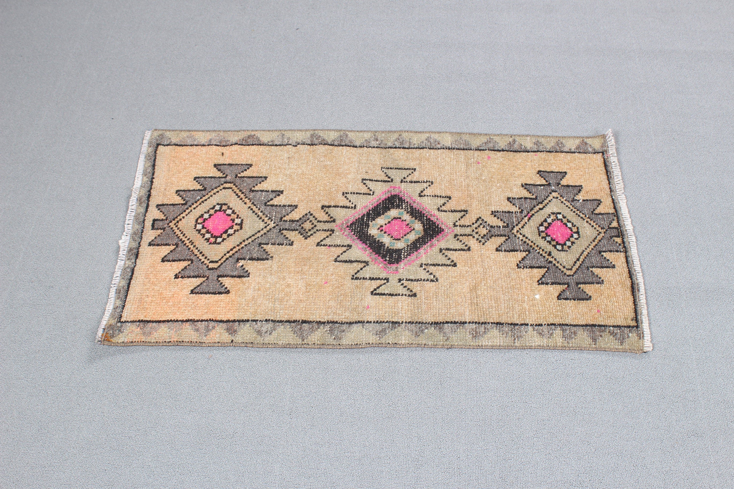 Antique Rug, Wall Hanging Rugs, Moroccan Rugs, 1.7x3.1 ft Small Rugs, Small Boho Rug, Turkish Rugs, Bronze Modern Rugs, Vintage Rugs