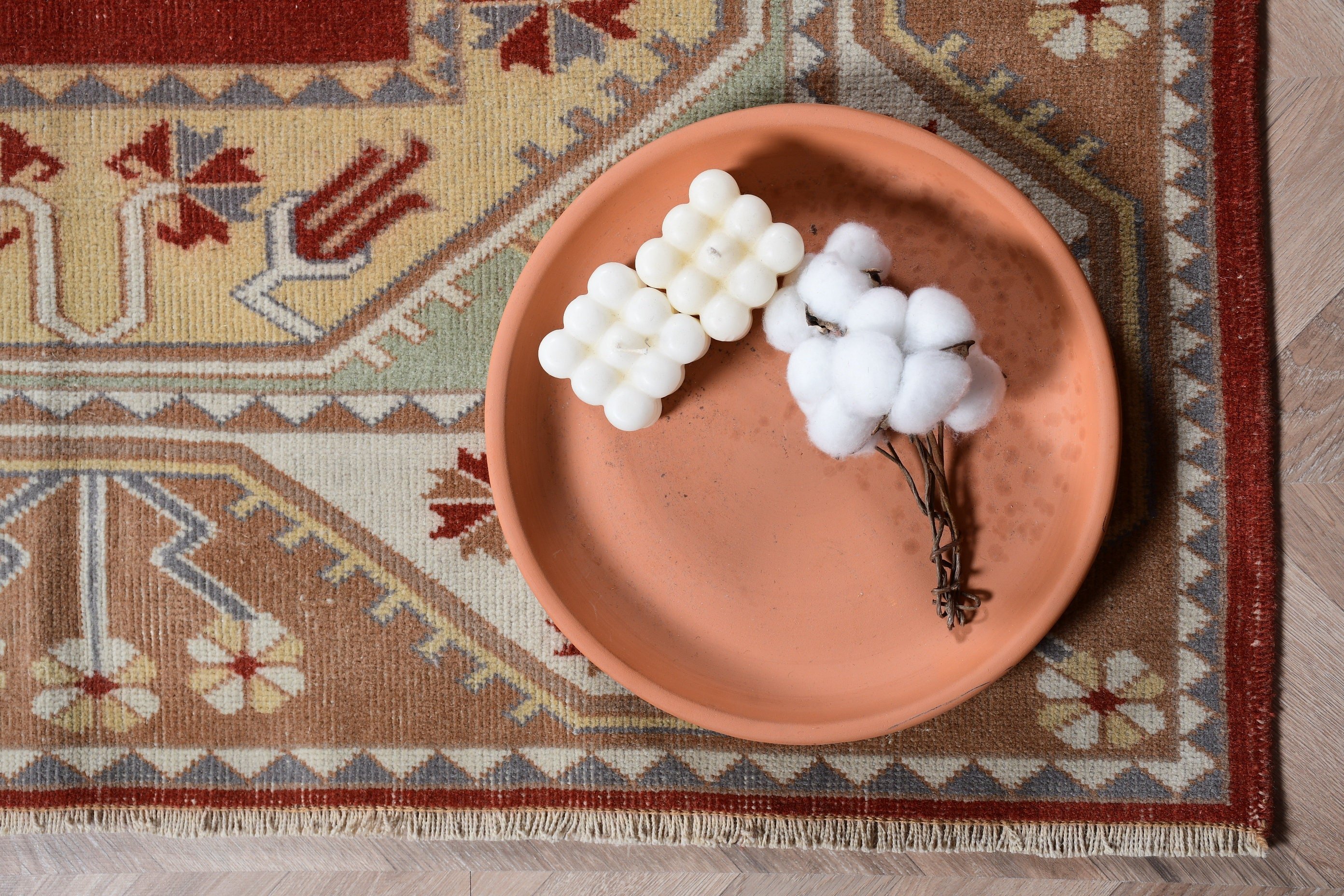 Kırmızı Fas Halısı, Oushak Halısı, Oturma Odası Halısı, Yer Halısı, Antika Halı, Türk Halıları, 3,9x6,5 ft Alan Halısı, Vintage Halılar, Mutfak Halıları