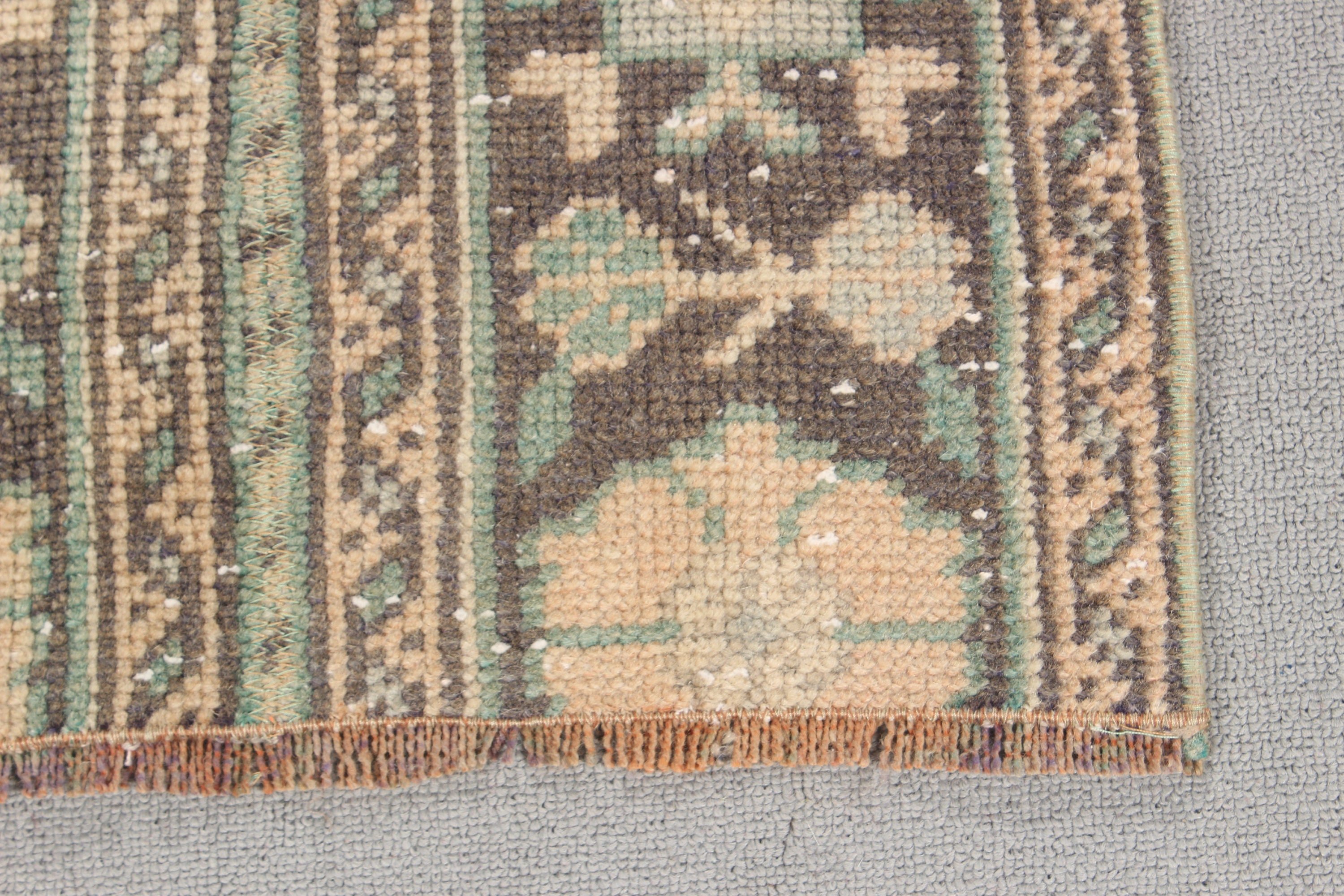 Bohemian Rug, Handwoven Rug, Vintage Rugs, Bedroom Rug, Turkish Rug, Small Boho Rug, 1.5x5 ft Small Rug, Door Mat Rugs, Green Modern Rug