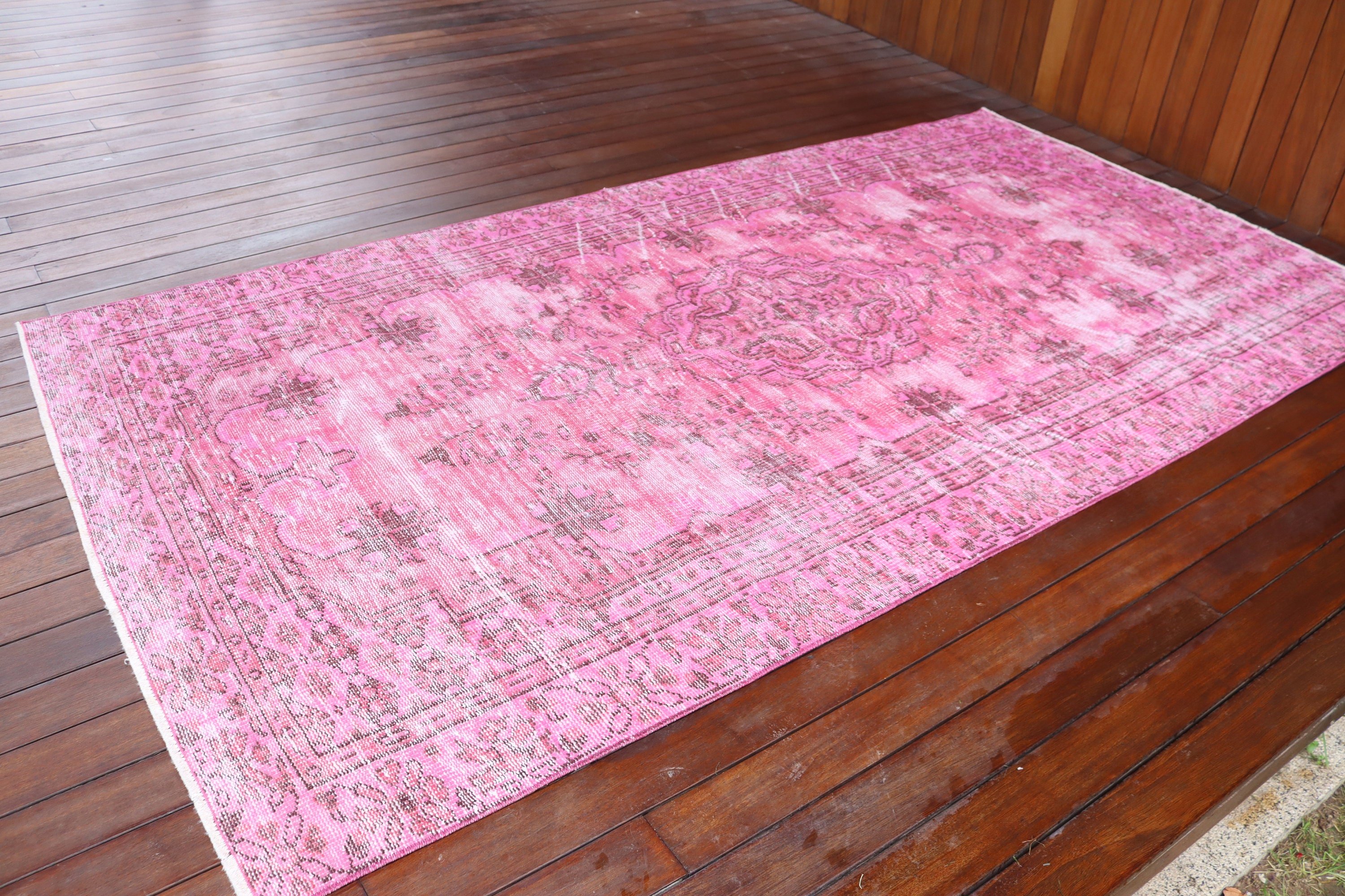 4,7x8,9 ft Büyük Halılar, Büyük Boho Halıları, Pembe El Dokuma Halı, Vintage Halı, Nötr Halı, Türk Halısı, Oryantal Halılar, Oturma Odası Halıları