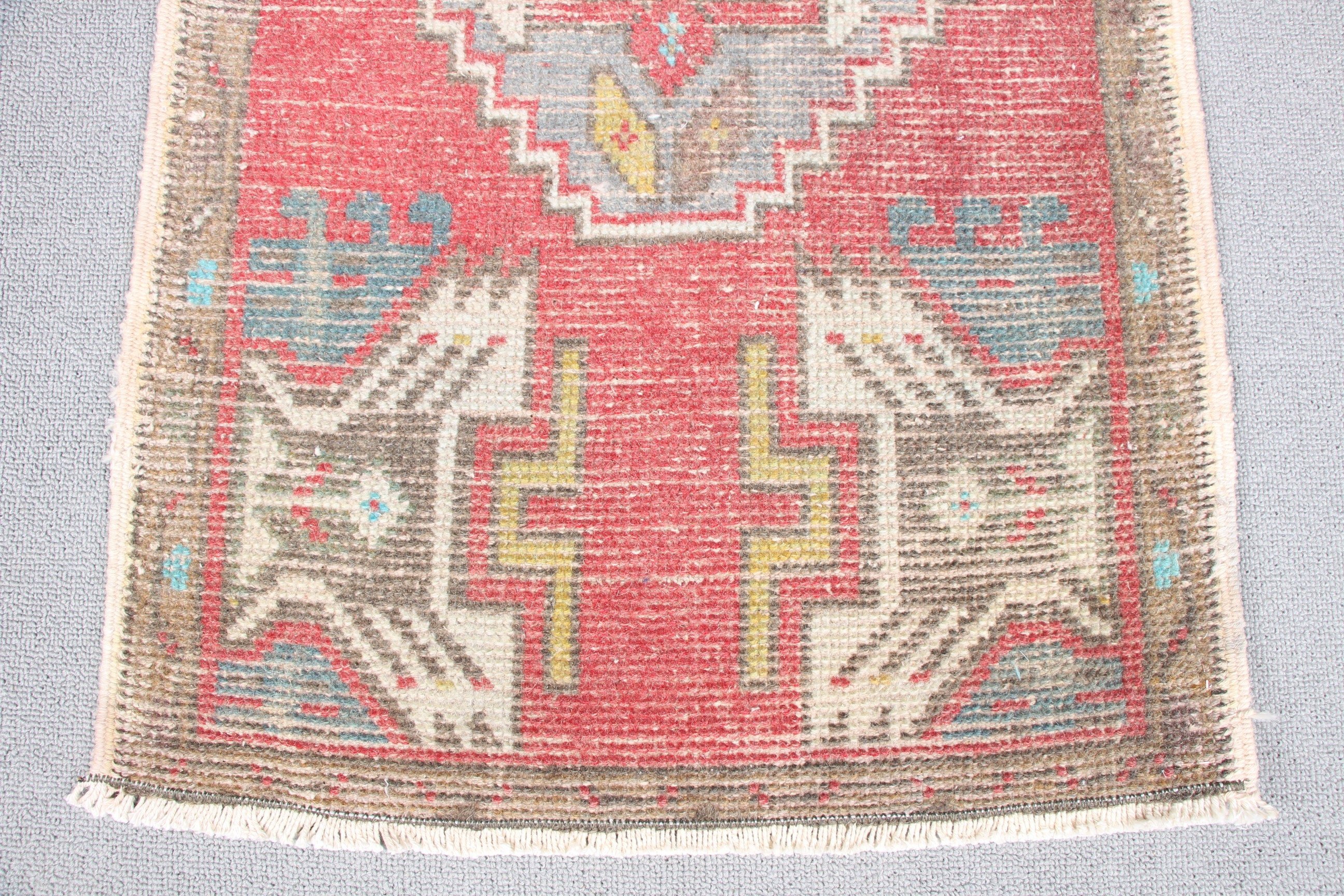 Bath Rugs, Red Kitchen Rug, Nursery Rug, Turkish Rug, Vintage Rug, 1.6x3.3 ft Small Rug, Moroccan Rug, Oriental Rug, Rugs for Bedroom