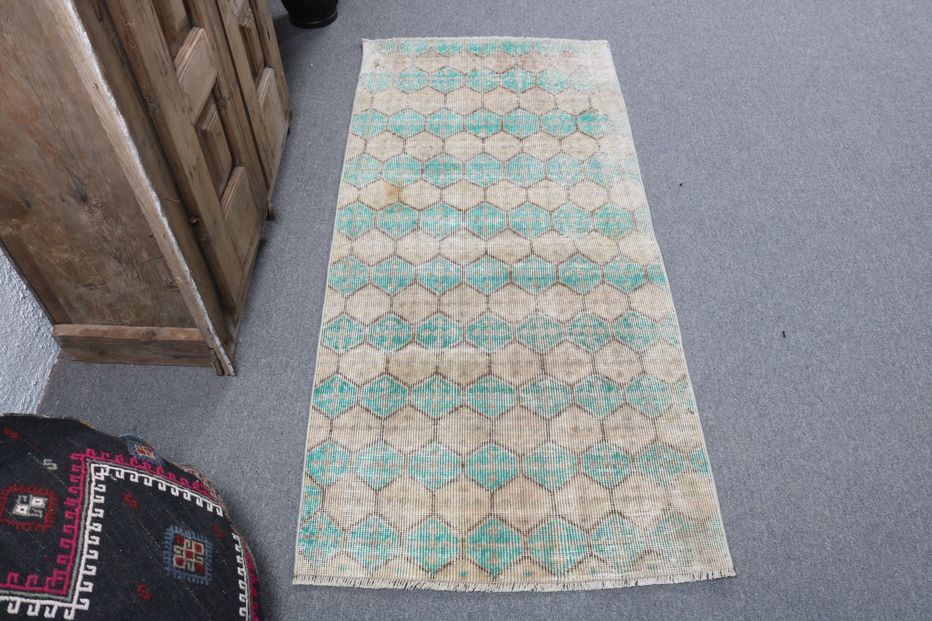 Mutfak Halıları, Boho Halıları, Kahverengi Geometrik Halı, Ev Dekorasyonu Halıları, Türk Halıları, Paspas Halıları, Giriş Halıları, Vintage Halılar, 2,5x5,5 ft Küçük Halılar