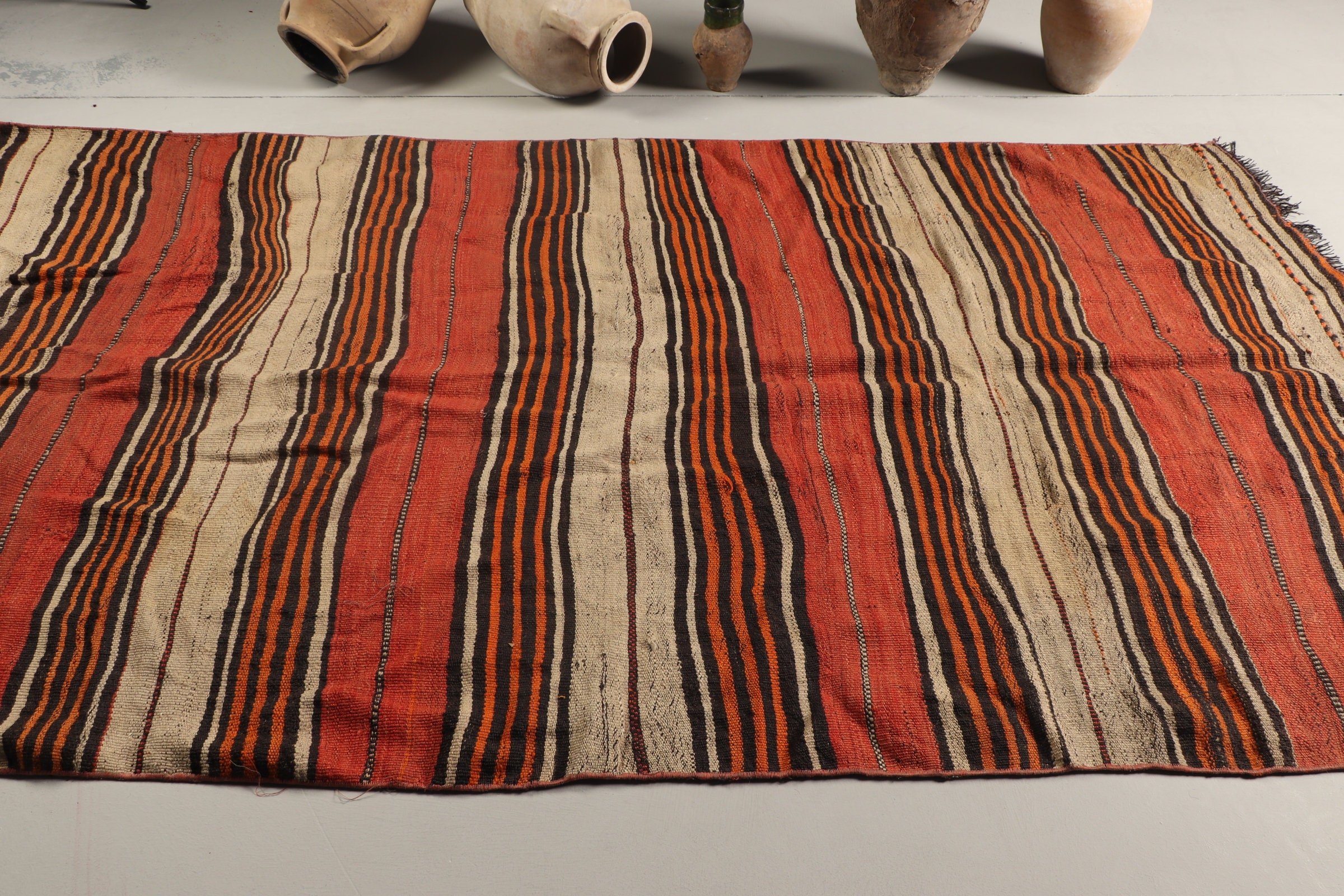 Kilim, Vintage Halı, Türk Halıları, Ev Dekorasyonu Halısı, Yatak Odası Halısı, Kırmızı Yatak Odası Halısı, Yemek Odası Halısı, Oturma Odası Halısı, 4.7x9.2 ft Büyük Halılar