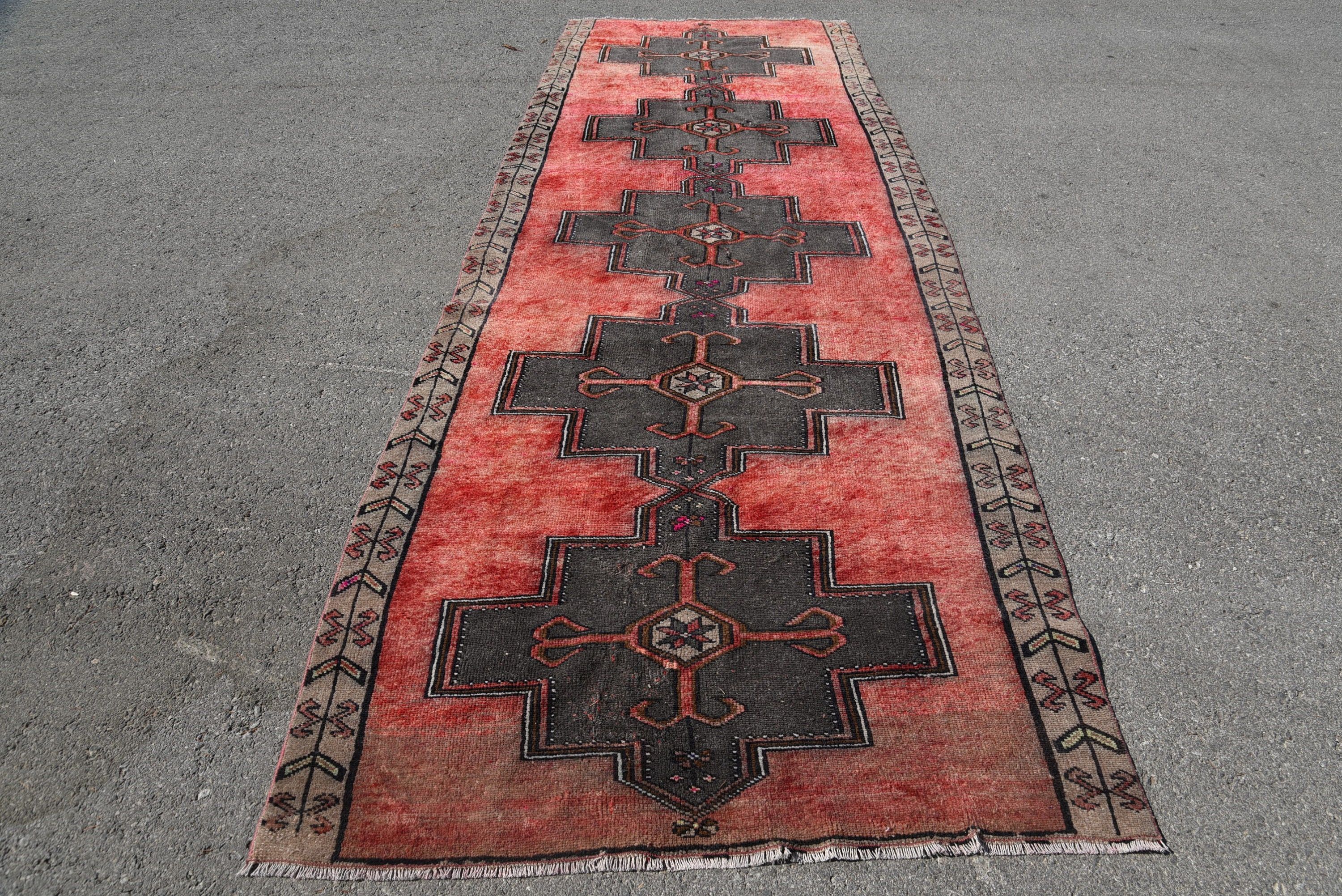 Etnik Halı, Vintage Halı, 4.5x12.3 ft Runner Halı, Boho Halı Runner Halıları, Yer Halısı, Merdiven Halısı, Koridor Halıları, Türk Halısı, Ev Dekorasyonu Halısı