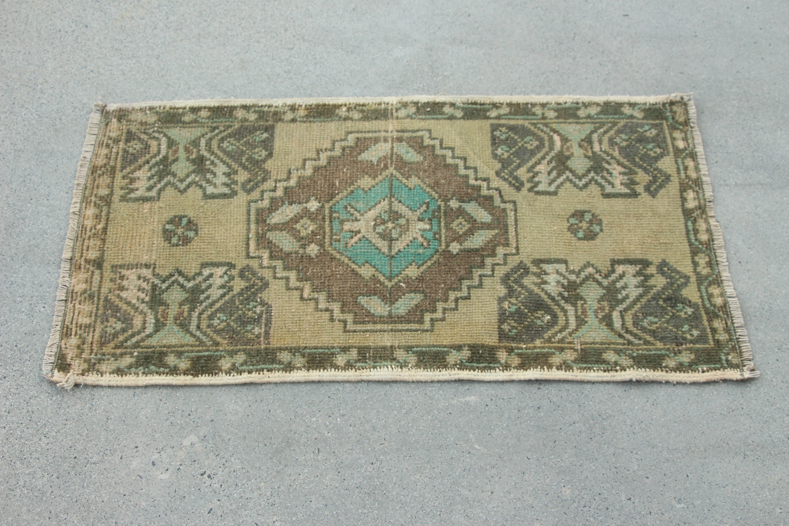 Wall Hanging Rugs, Oriental Rug, Turkish Rug, Neutral Rug, 1.6x2.8 ft Small Rugs, Green Bedroom Rug, Rugs for Kitchen, Vintage Rug