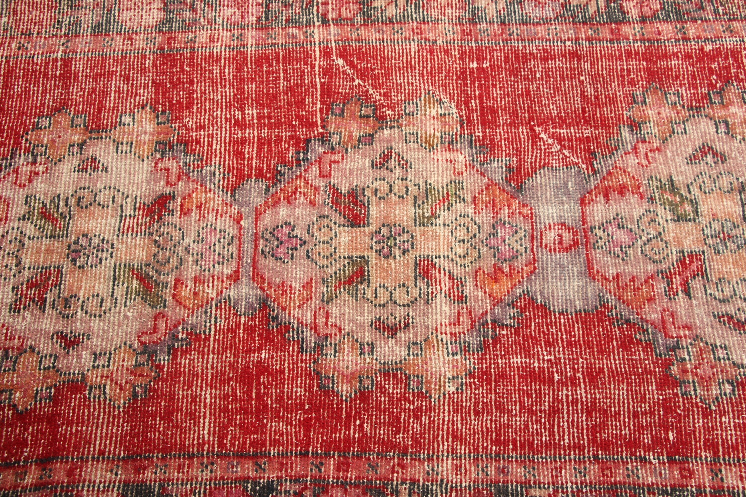 Oriental Rug, Moroccan Rug, Vintage Rug, Red Cool Rugs, Rugs for Corridor, 2.8x8.3 ft Runner Rugs, Kitchen Rug, Corridor Rugs, Turkish Rug