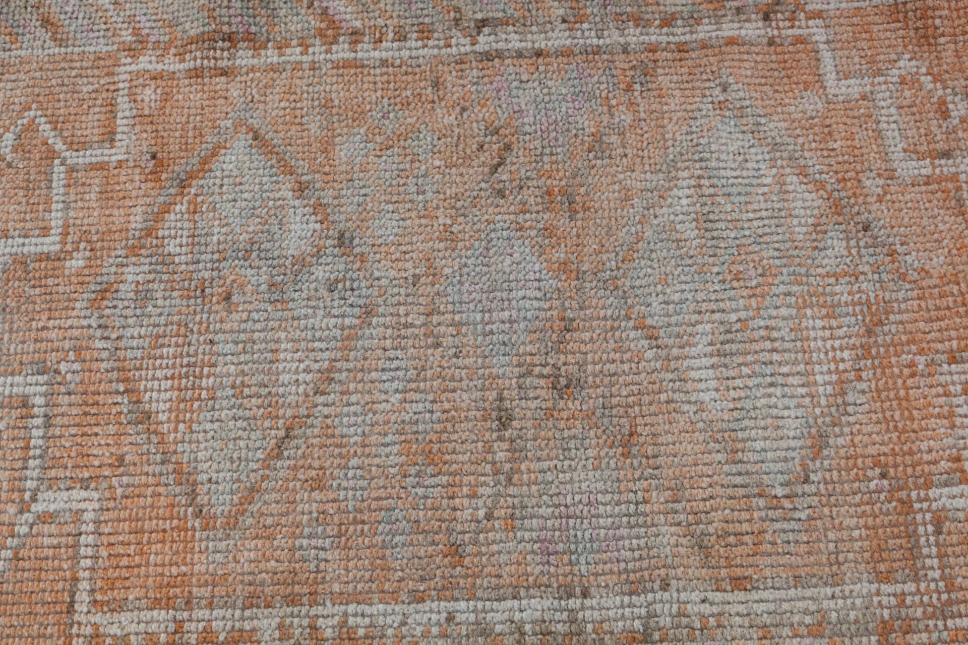 Moroccan Rug, Orange Moroccan Rugs, Wool Rug, Vintage Rugs, Kitchen Rugs, Turkish Rug, Retro Rug, 2.7x13.1 ft Runner Rug, Hallway Rug