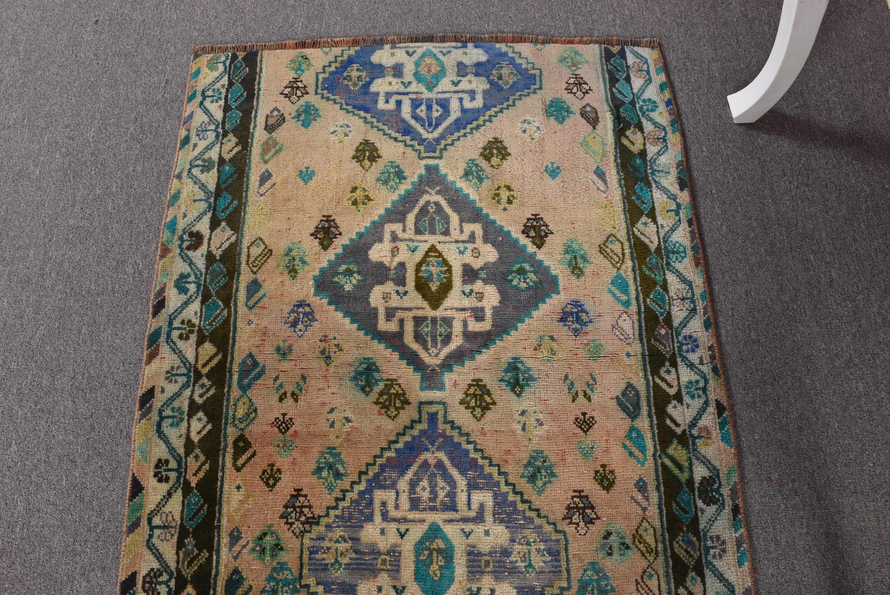 Antika Halılar, Mutfak Halıları, 2,6x3,5 ft Küçük Halı, Oushak Halı, Lüks Halı, Bej Anadolu Halıları, Küçük Alan Halısı, Vintage Halı, Türk Halısı