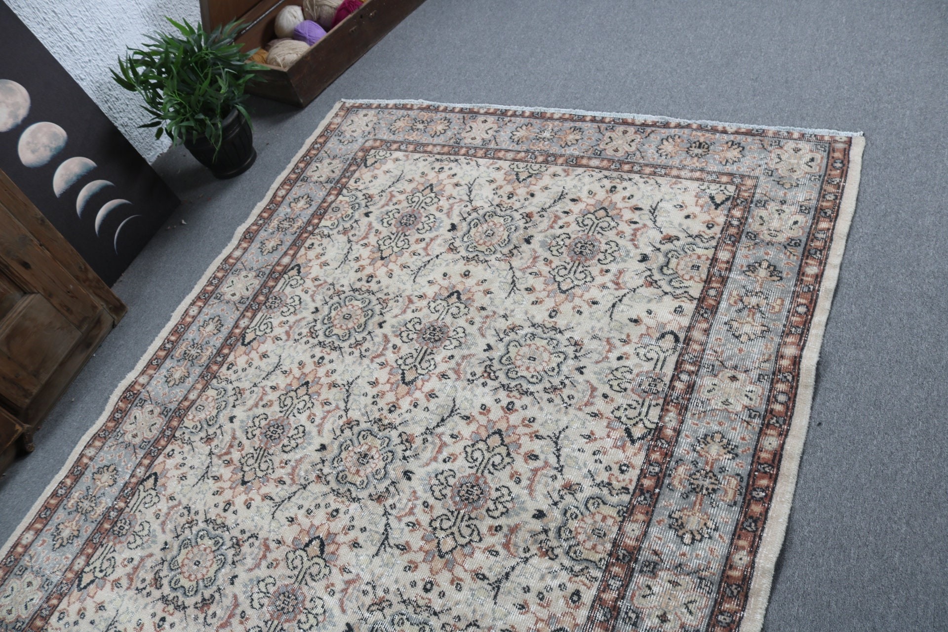 5,2x8,8 ft Büyük Halılar, Vintage Halılar, Yatak Odası Halıları, Büyük Boho Halısı, Bej Mutfak Halısı, Oryantal Halılar, El Dokuma Halılar, Aztek Halısı, Türk Halısı