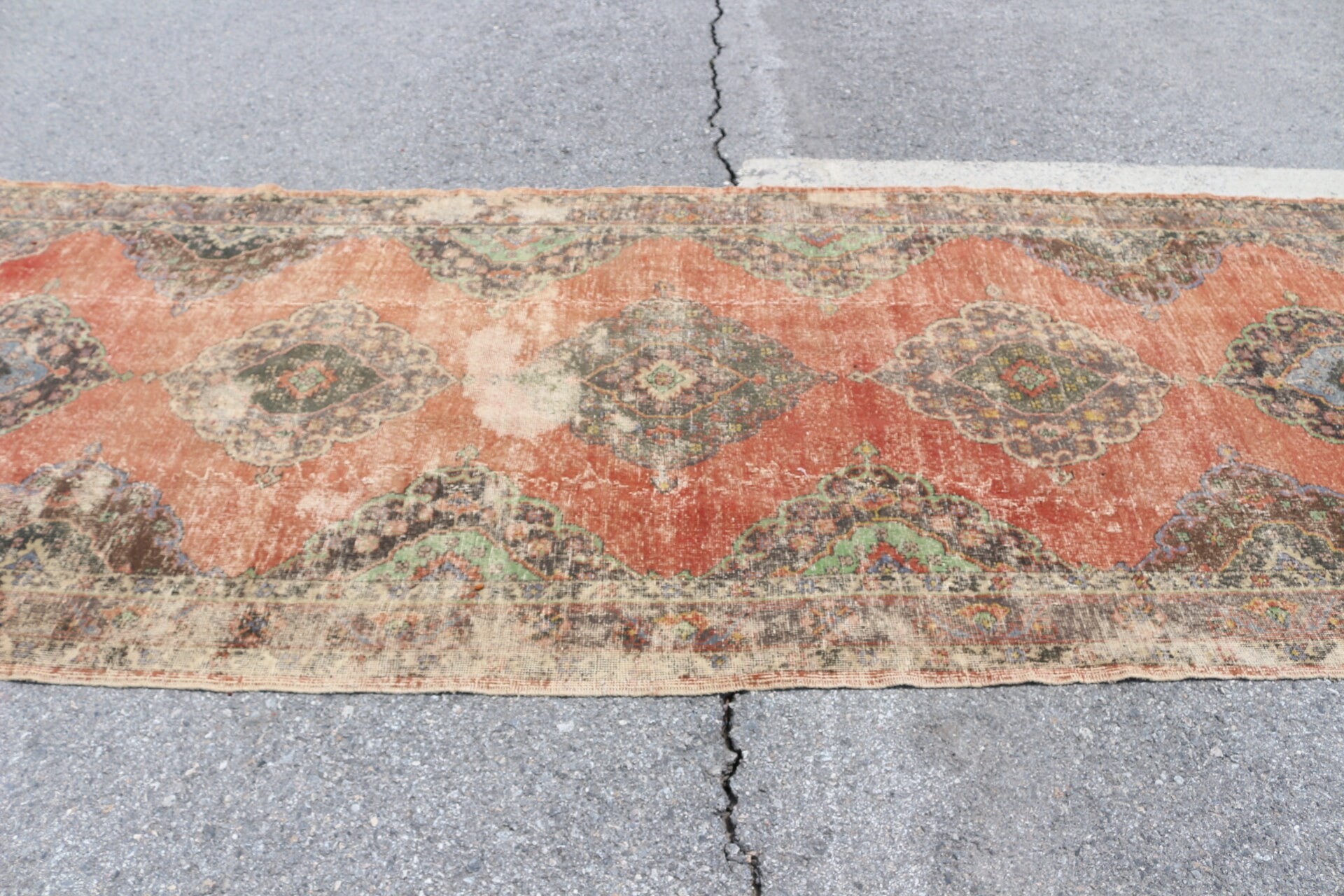 Rugs for Hallway, Anatolian Rugs, Oriental Rugs, Kitchen Rug, 5x12.5 ft Runner Rug, Vintage Rugs, Turkish Rugs, Orange Home Decor Rug