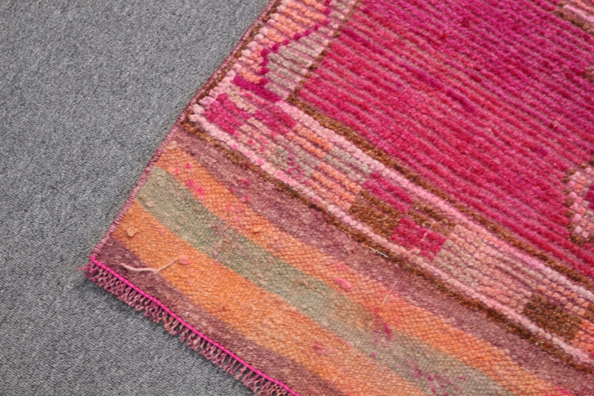 Wool Rug, 2.8x10.4 ft Runner Rugs, Stair Rug, Pale Rug, Turkish Rug, Vintage Rug, Pink Antique Rug, Rugs for Runner, Kitchen Rug, Floor Rug