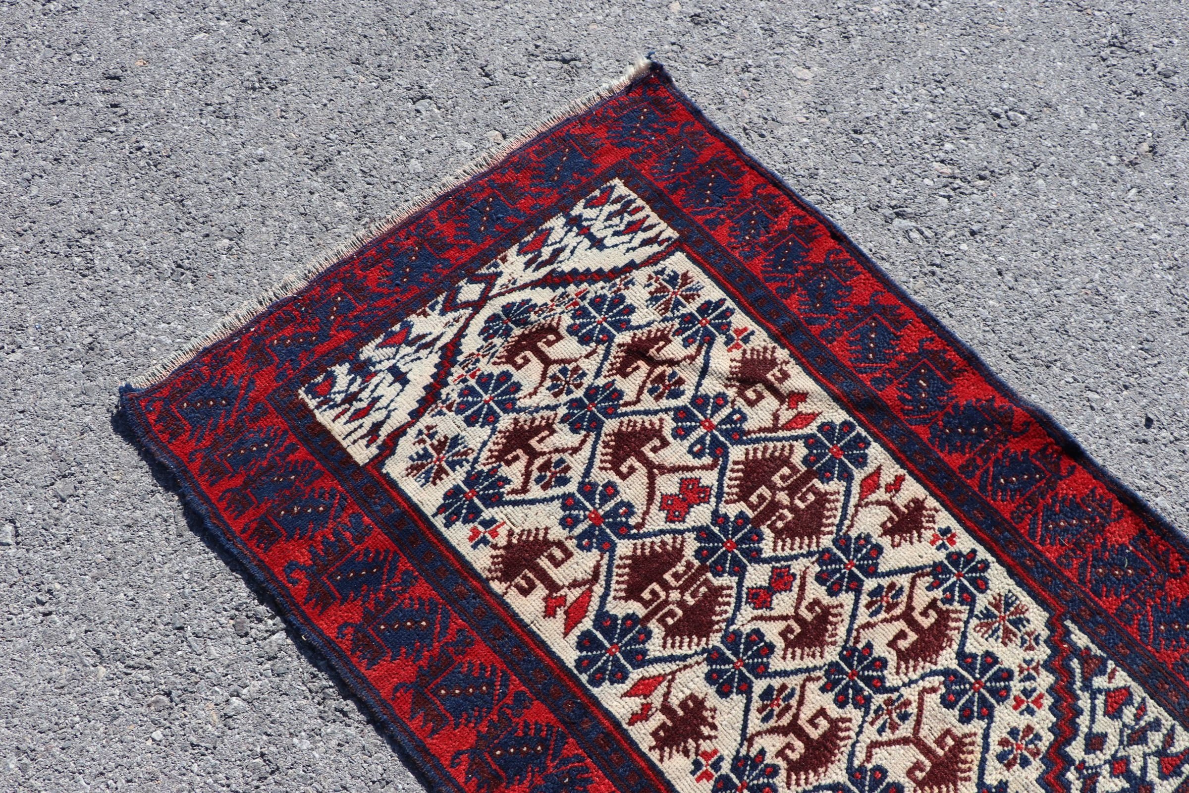 Turkish Rug, Rugs for Entry, Vintage Rug, Moroccan Rug, Kitchen Rug, Entry Rug, Oriental Rug, Red  2.5x3.6 ft Small Rug