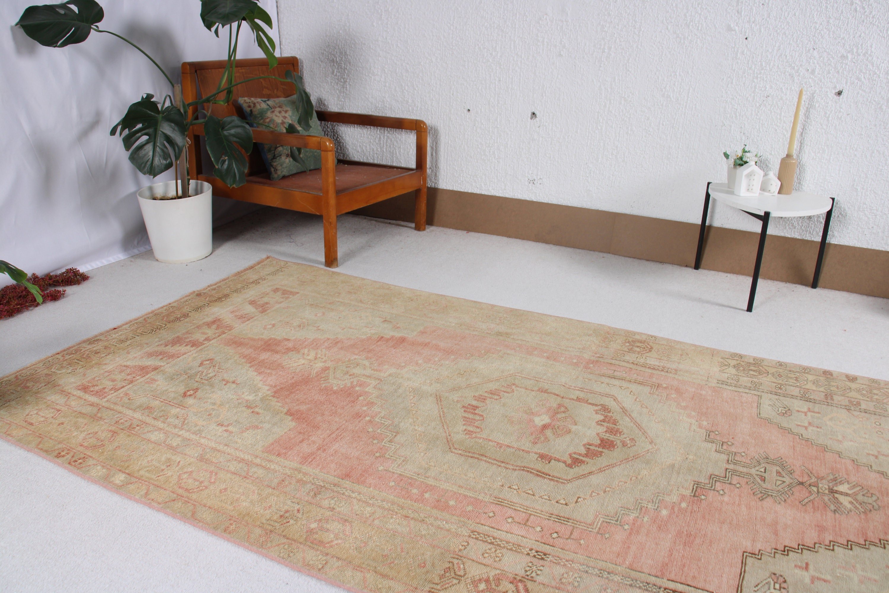 Floor Rugs, Turkish Rugs, 4.5x8.7 ft Area Rug, Office Rug, Vintage Rug, Cool Rug, Rugs for Vintage Area, Red Wool Rugs, Anatolian Rug