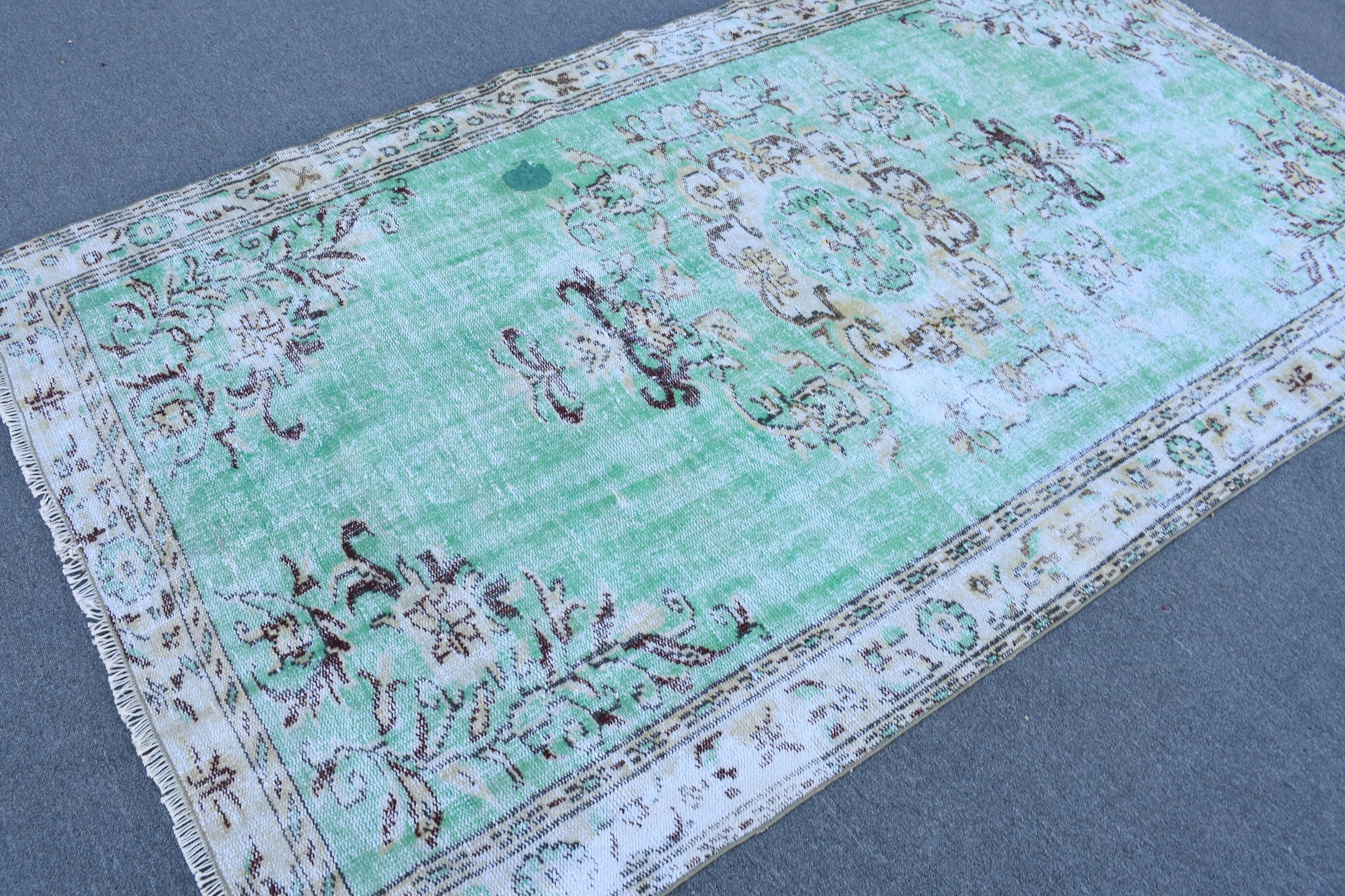 Bedroom Rug, 5.3x9.3 ft Large Rug, Cute Rug, Turkish Rug, Oriental Rug, Green Moroccan Rugs, Living Room Rug, Vintage Rug, Dining Room Rug