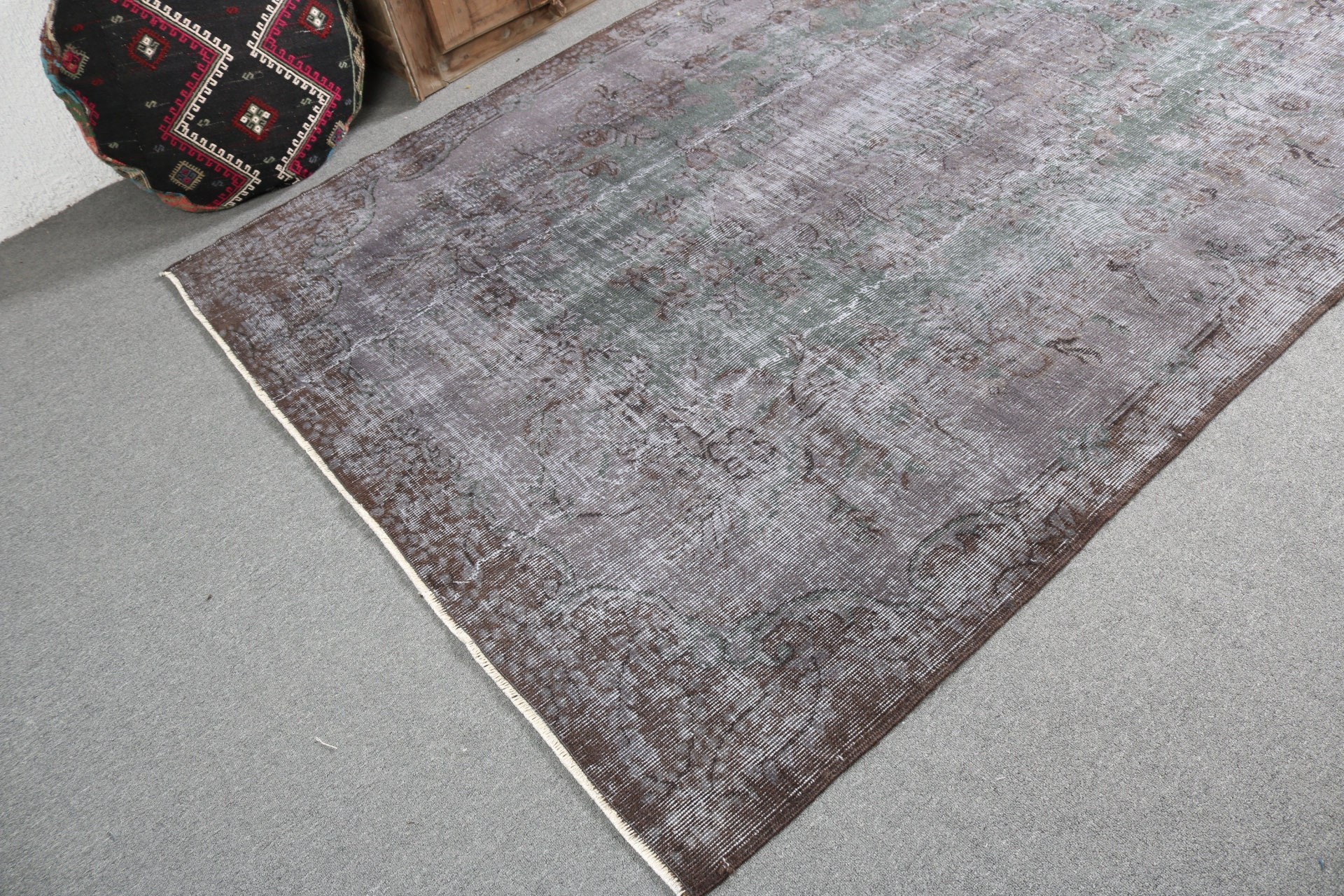 Yemek Odası Halıları, Gri Anadolu Halıları, Salon Halısı, Boho Halısı, Türk Halıları, 5.7x8.8 ft Büyük Halılar, Vintage Halılar, Dekoratif Halılar, Antika Halı