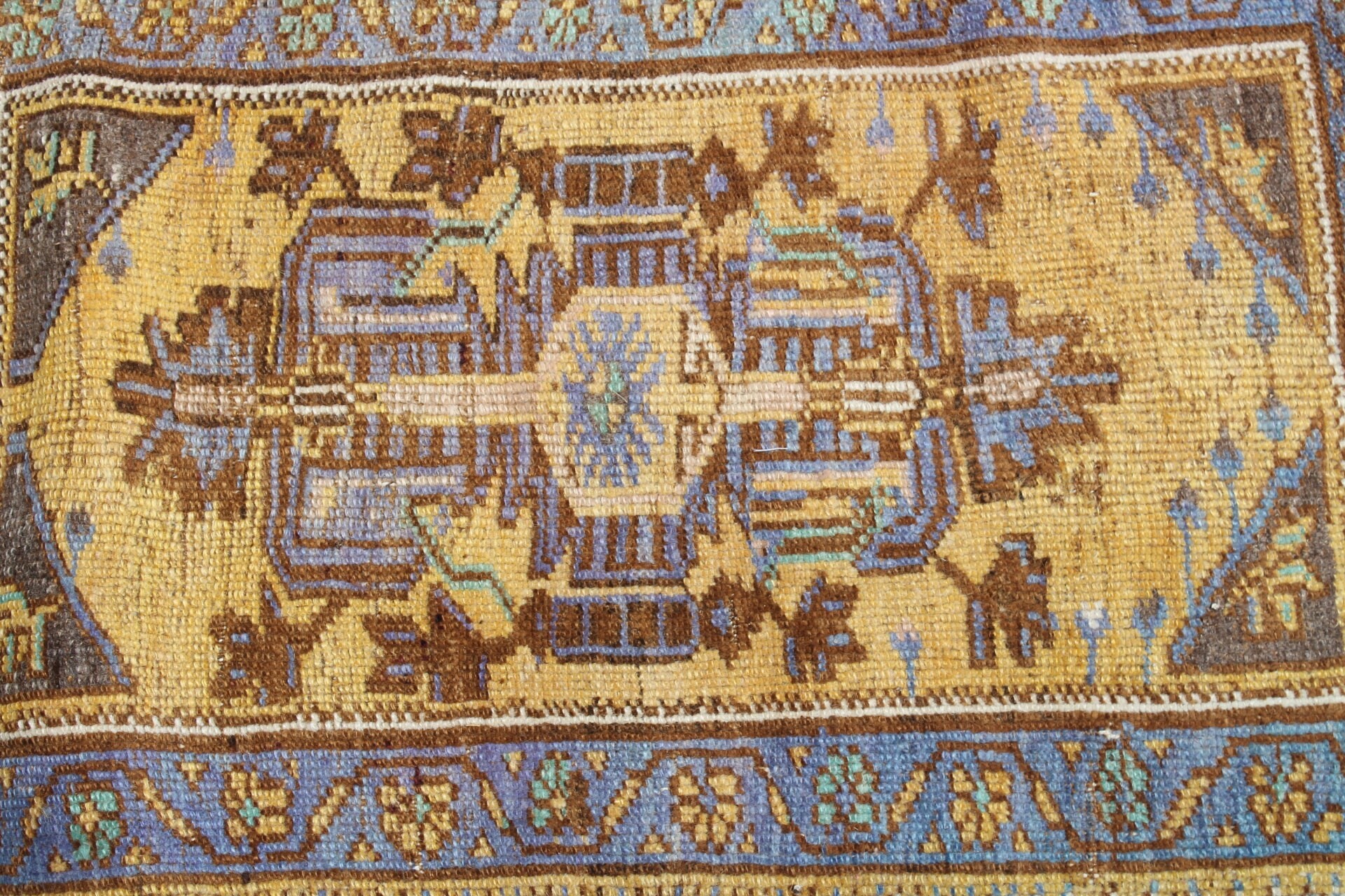 Sarı Antika Halı, Yatak Odası Halıları, Banyo Halıları, Vintage Halı, Türk Halıları, 1.6x2.4 ft Küçük Halı, Araba Paspas Halıları, Eklektik Halılar