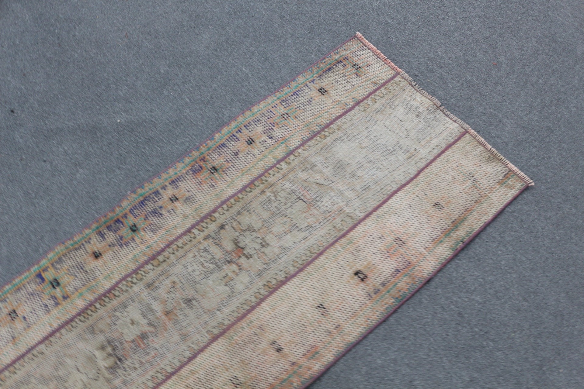 Home Decor Rug, Rugs for Entry, Beige Wool Rugs, Moroccan Rug, Turkish Rug, Bath Rugs, Vintage Rugs, Door Mat Rug, 2.2x5.3 ft Small Rug