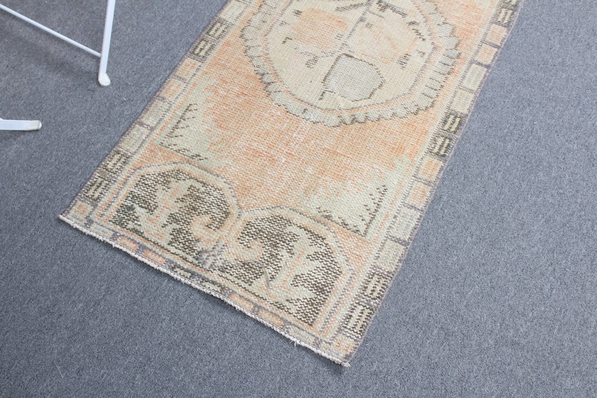 Door Mat Rug, 2x4 ft Small Rug, Rugs for Bedroom, Wool Rug, Bedroom Rug, Turkish Rug, Orange Antique Rug, Vintage Rugs