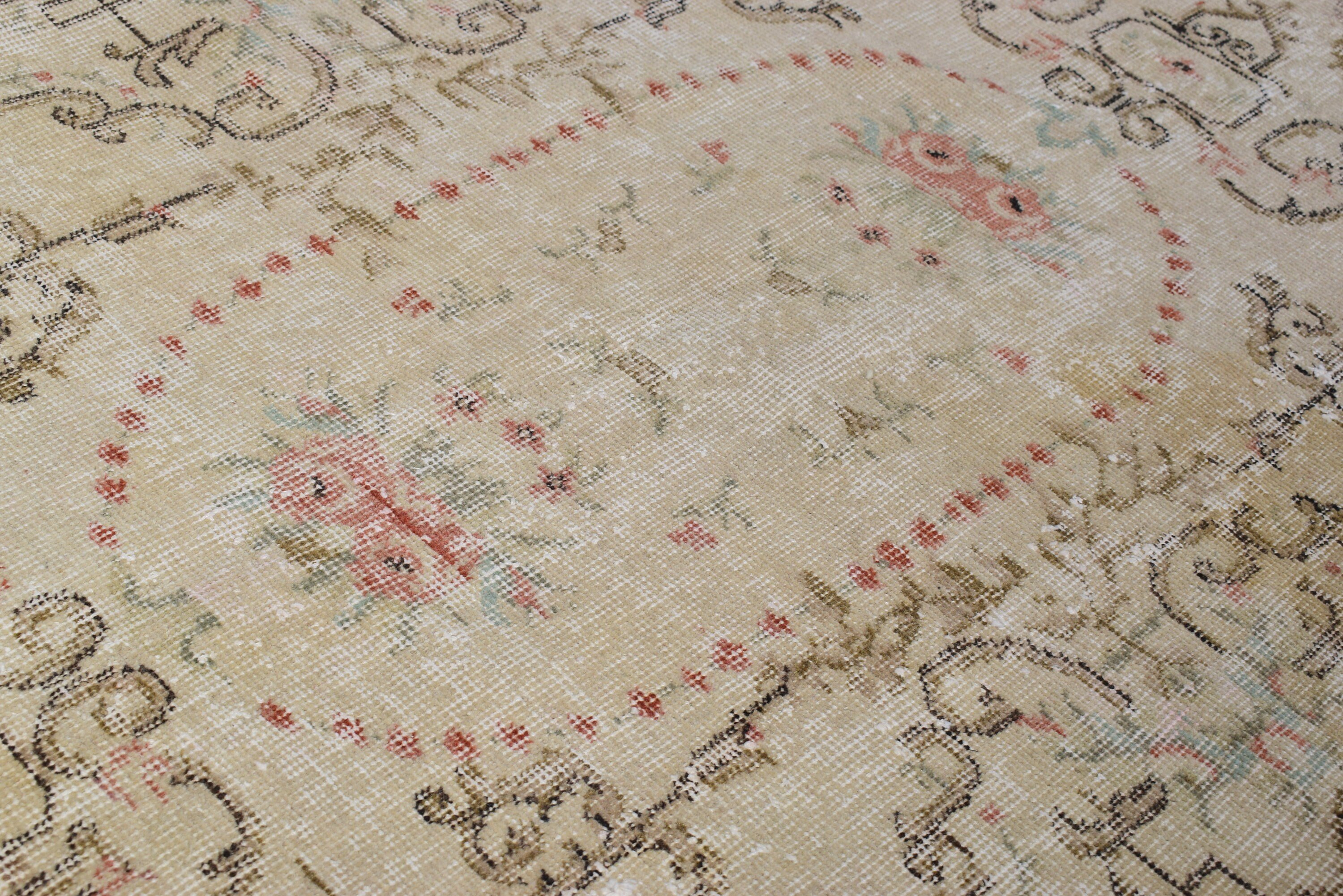 Turkish Rugs, Luxury Rug, Dining Room Rug, Bedroom Rug, Oushak Area Rug Rugs, 3.5x7 ft Area Rug, Beige Cool Rug, Moroccan Rugs, Vintage Rug