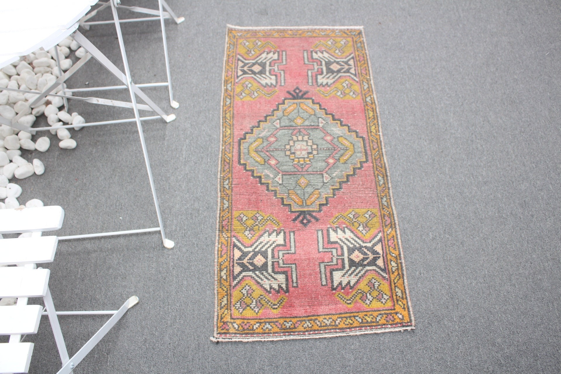 1.6x3.5 ft Small Rugs, Kitchen Rug, Door Mat Rug, Nursery Rugs, Pink Kitchen Rugs, Distressed Rug, Vintage Rug, Turkish Rugs, Oriental Rugs