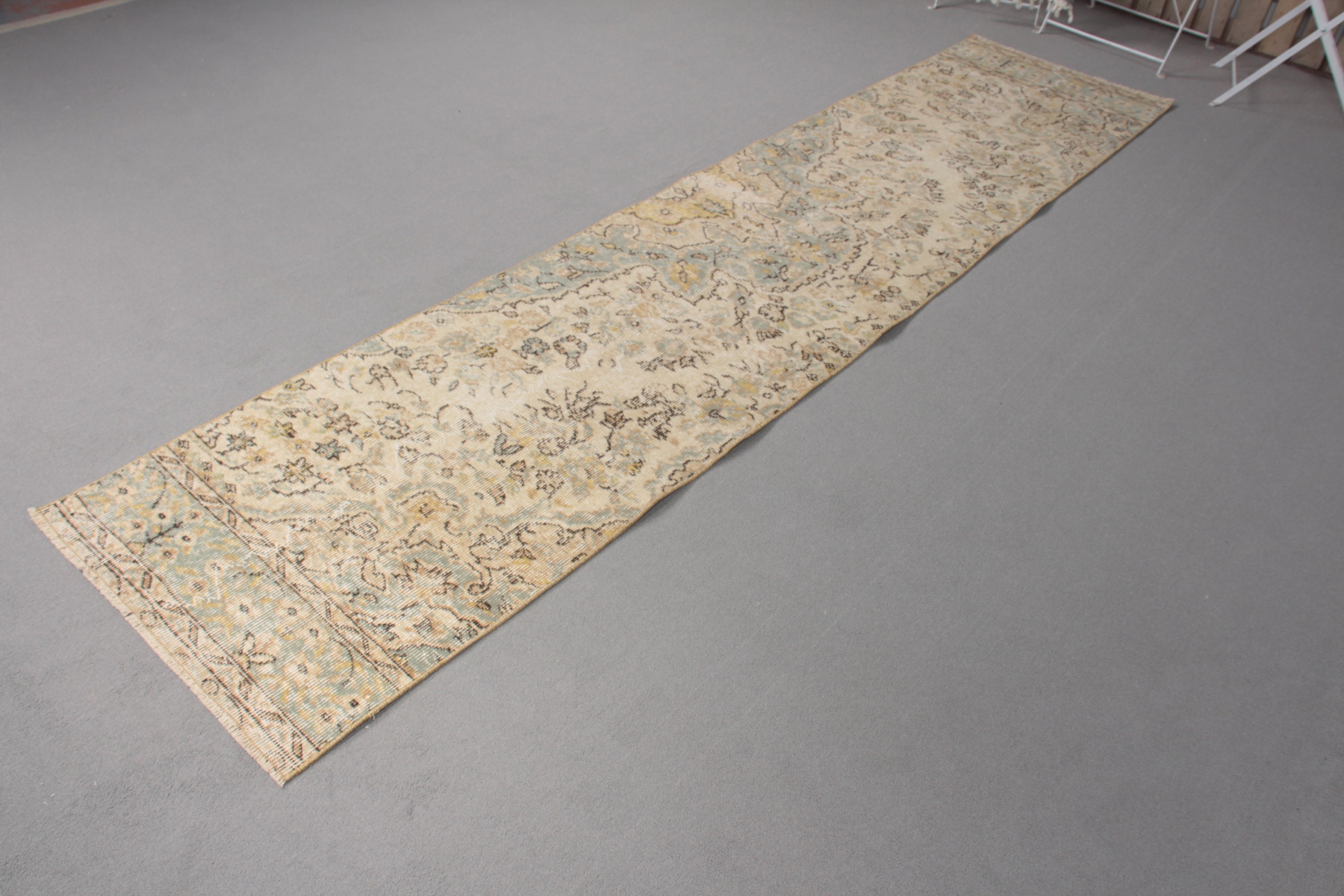 Rugs for Beni Ourain Runner, Long Runner Rug, Bedroom Rug, 2.2x10 ft Runner Rugs, Vintage Rugs, Kitchen Rug, Turkish Rug, Beige Cool Rug