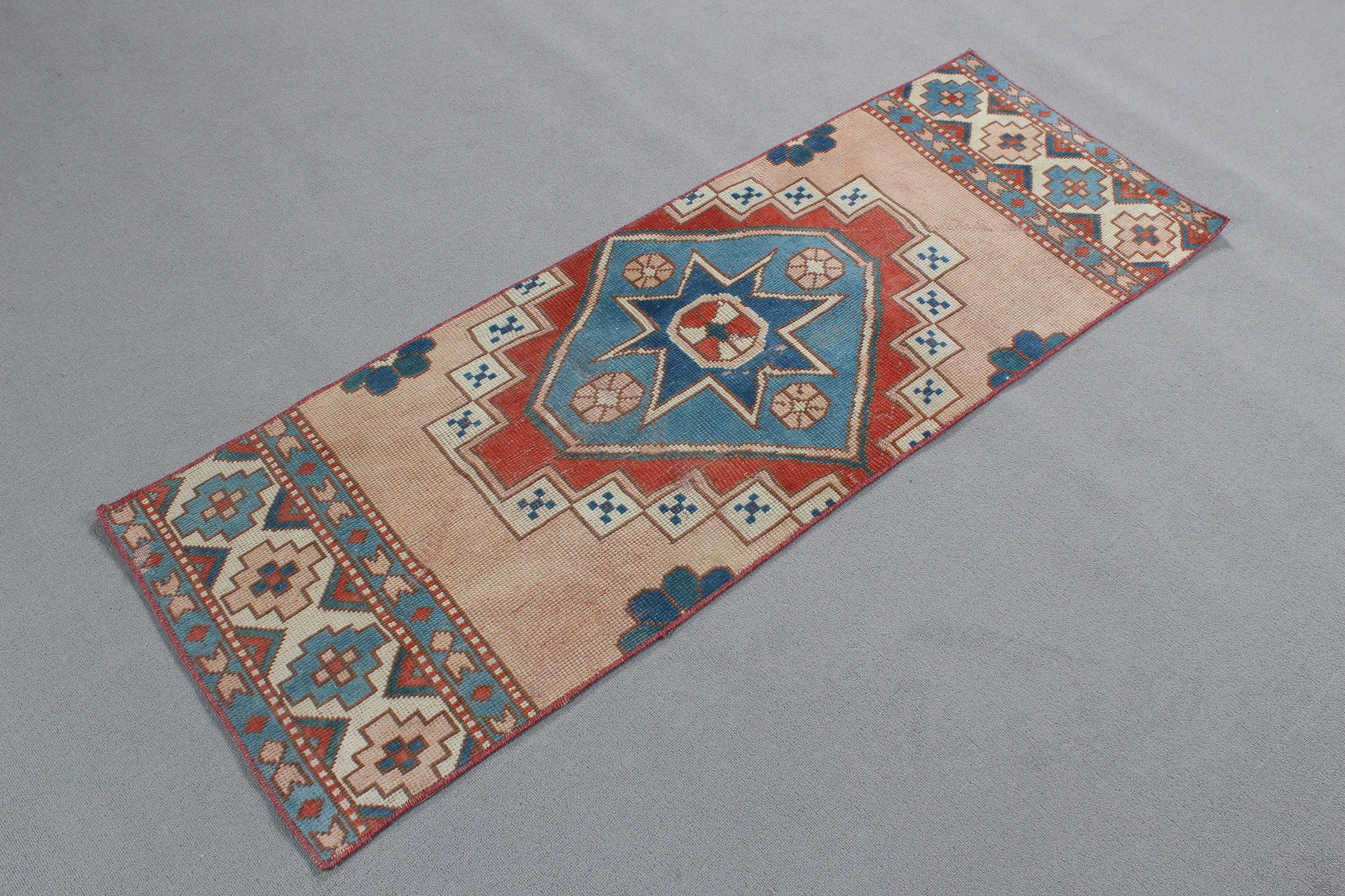 Tribal Rug, Beige Floor Rugs, Corridor Rug, Oushak Rugs, Vintage Runner Rug, Turkish Rug, Antique Rugs, 1.8x5.2 ft Runner Rug, Vintage Rugs