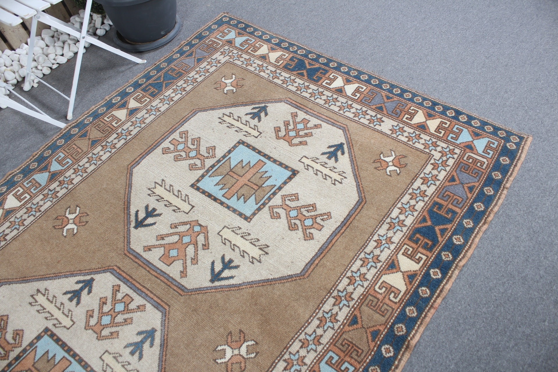 Kitchen Rug, 5x7.3 ft Area Rugs, Anatolian Rug, Vintage Rug, Turkish Rugs, Moroccan Rug, Boho Area Rug Rugs, Brown Cool Rugs, Bedroom Rug