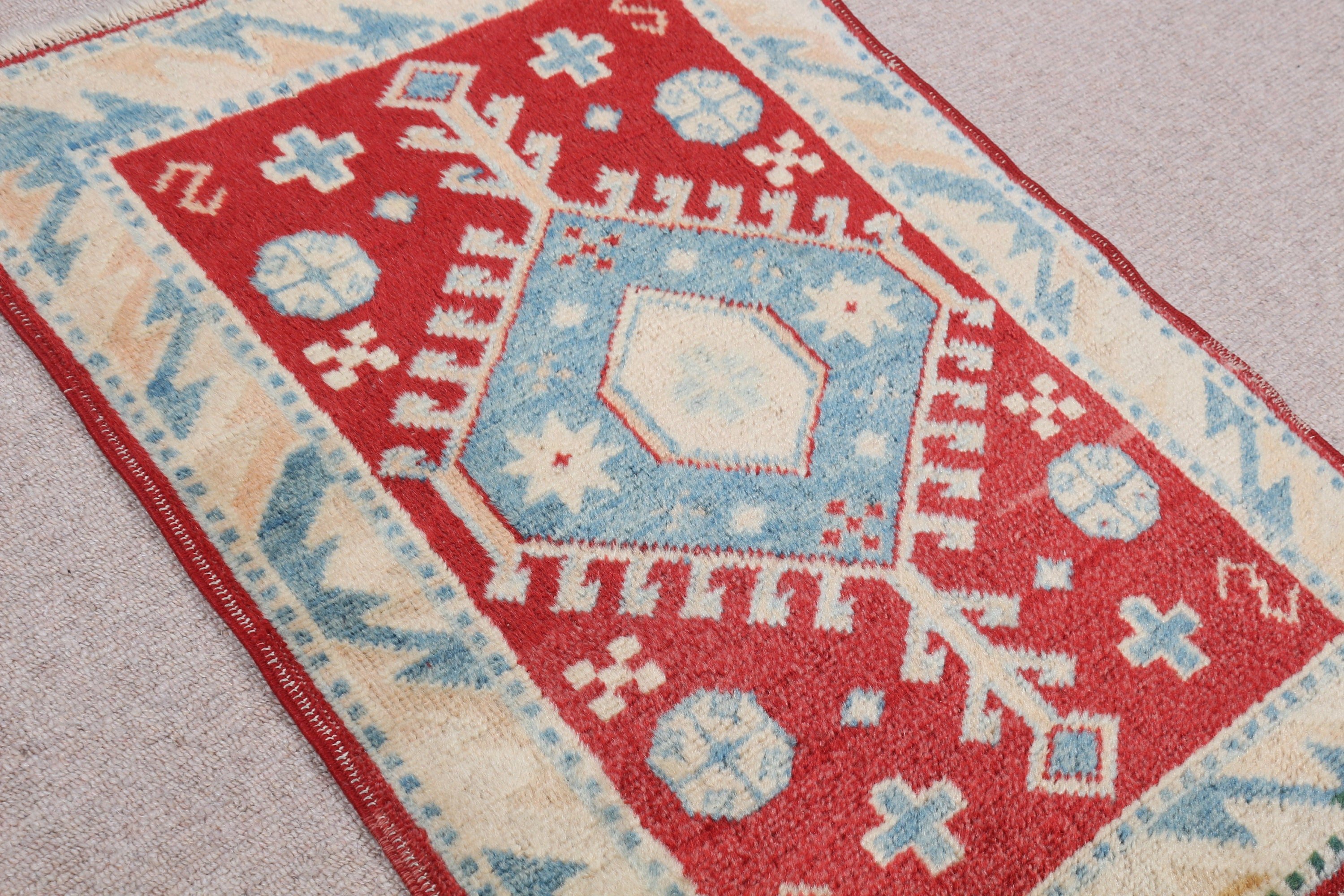 Kitchen Rugs, Turkish Rugs, Home Decor Rugs, Distressed Rug, Anatolian Rugs, Door Mat Rug, 2x2.7 ft Small Rug, Vintage Rugs, Red Cool Rug